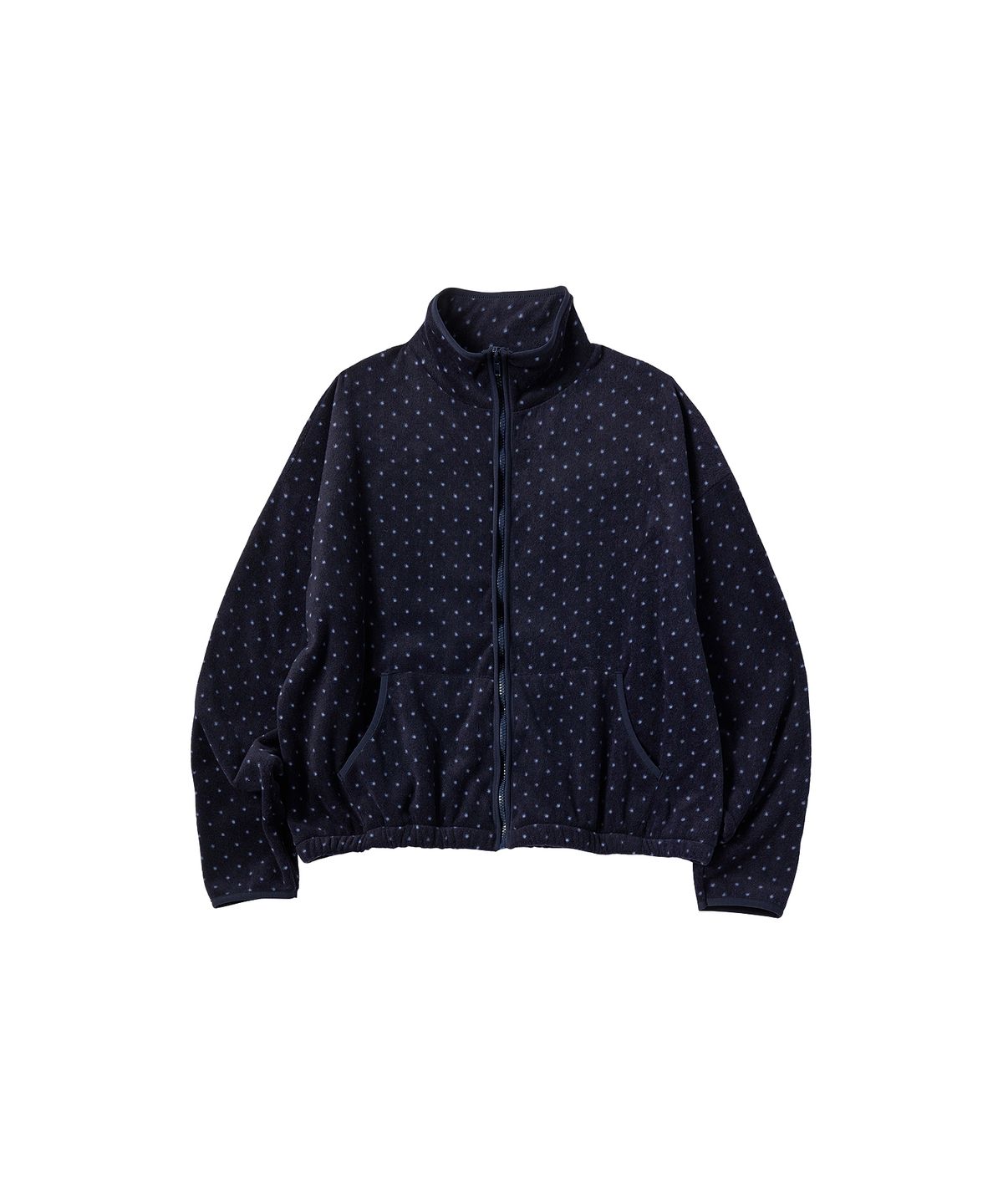 꼬모니노즈(COMONINOZ) CMNZ DOT FLEECE ZIP-UP [NAVY]