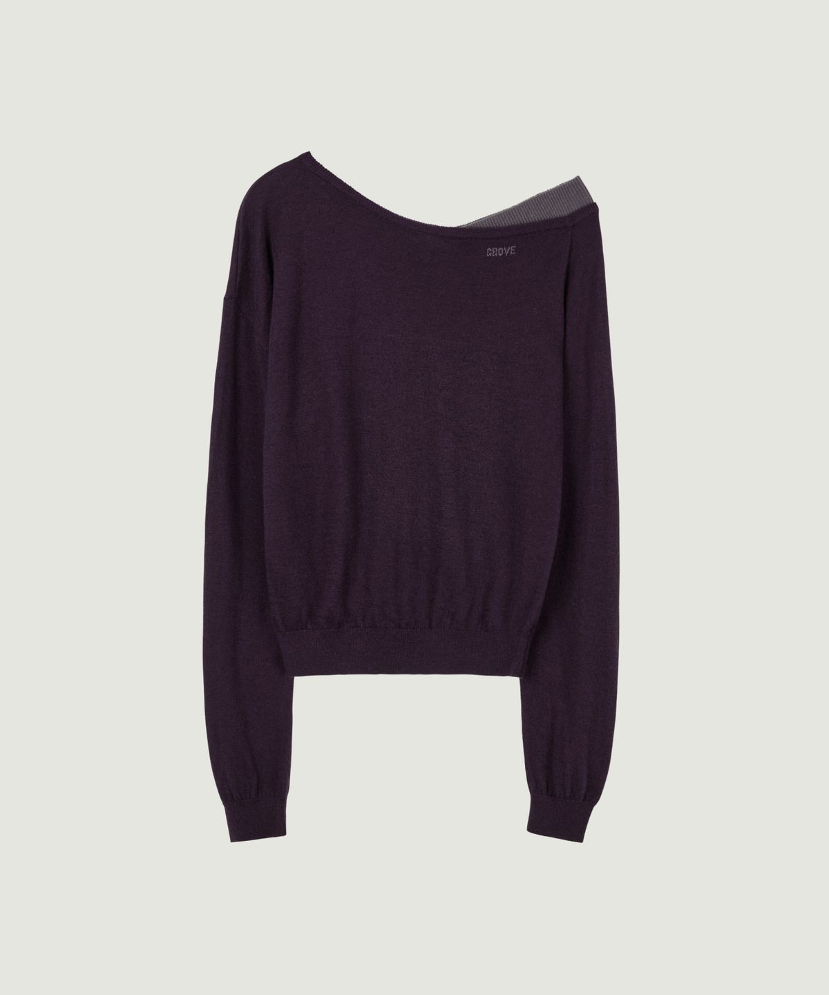 그로브(GROVE) 26FW EDEN COMBI KNIT (PLUM)
