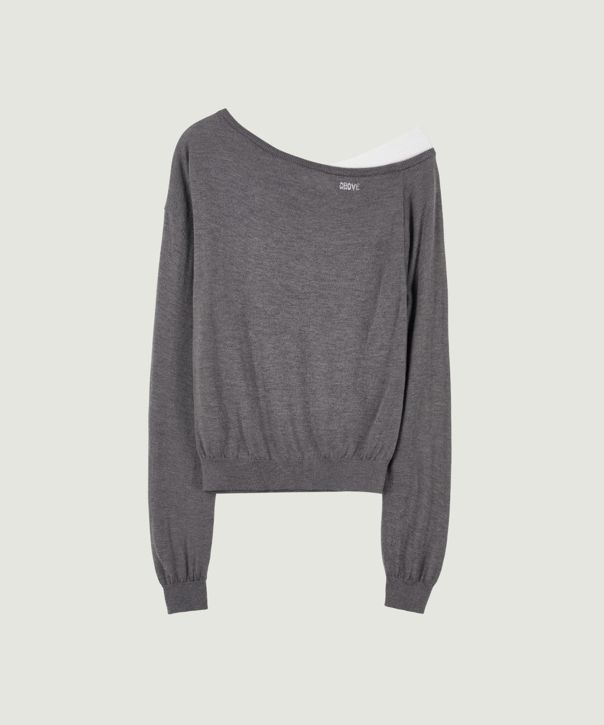 그로브(GROVE) 26FW EDEN COMBI KNIT (MELANGE GRAY)