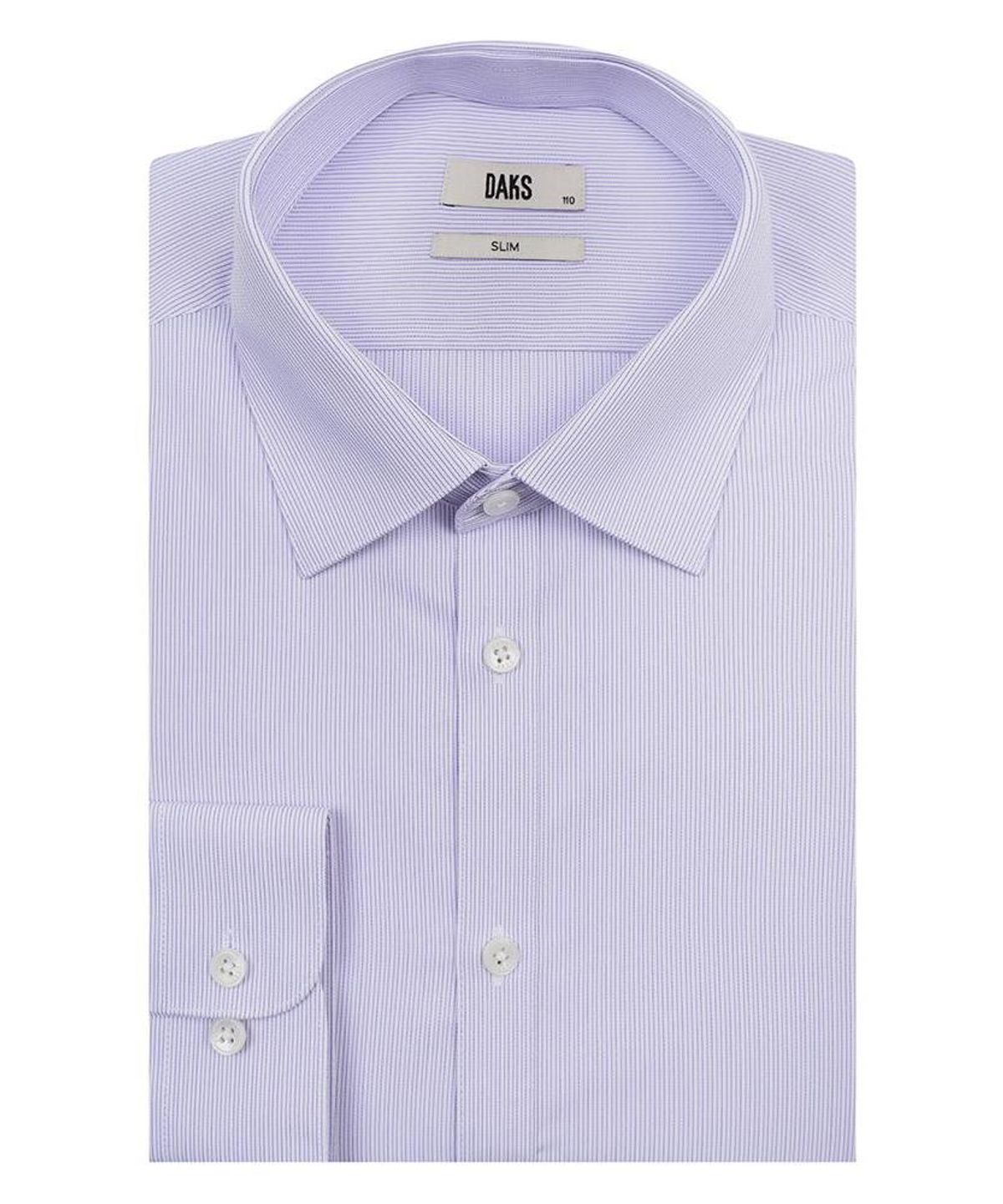 닥스셔츠(DAKS SHIRTS) 노케어 폴리혼방 스트라이프셔츠 슬림핏 바이올렛_DMA1SHDL321V1