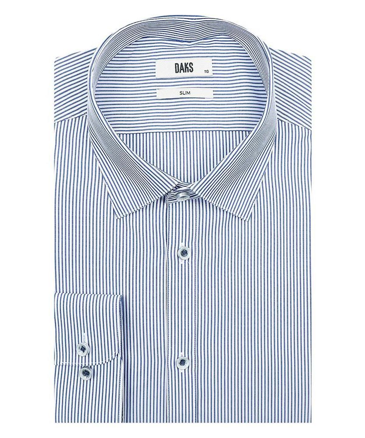 닥스셔츠(DAKS SHIRTS) 면100 스트라이프셔츠 슬림핏 블루_DMA1SHDL323B1