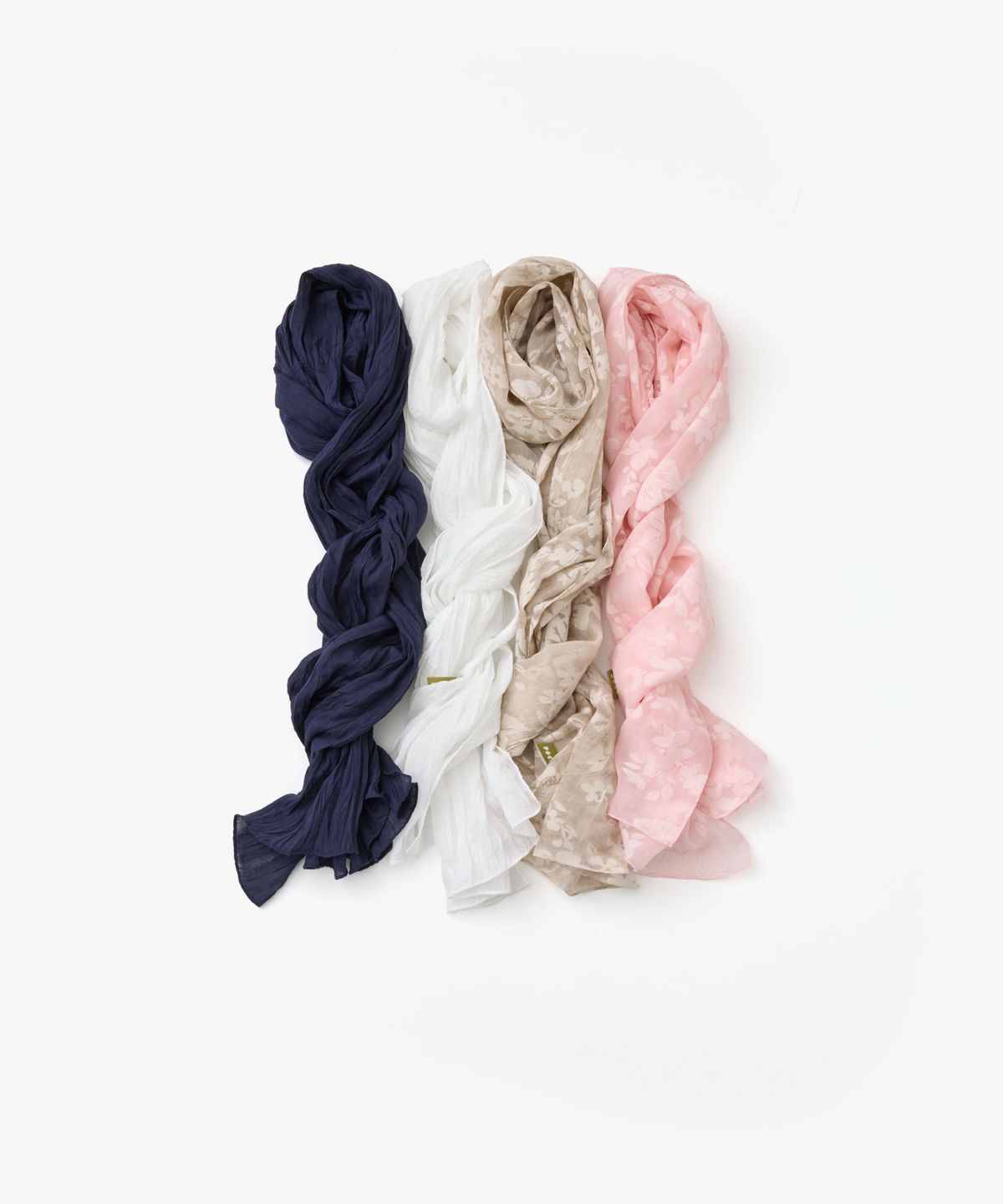 포에브(POEV) Flower Wide Crinkled Scarf [2 Color]
