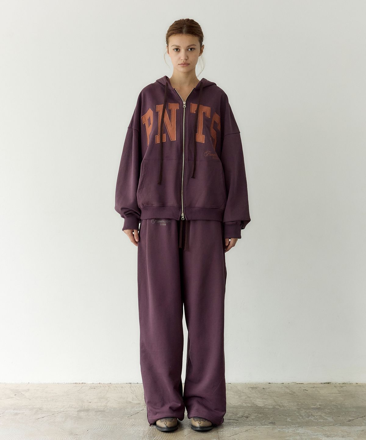 페이네틱(PAINETIC) PNTS Soft Zip-up Hoodie (WINE)
