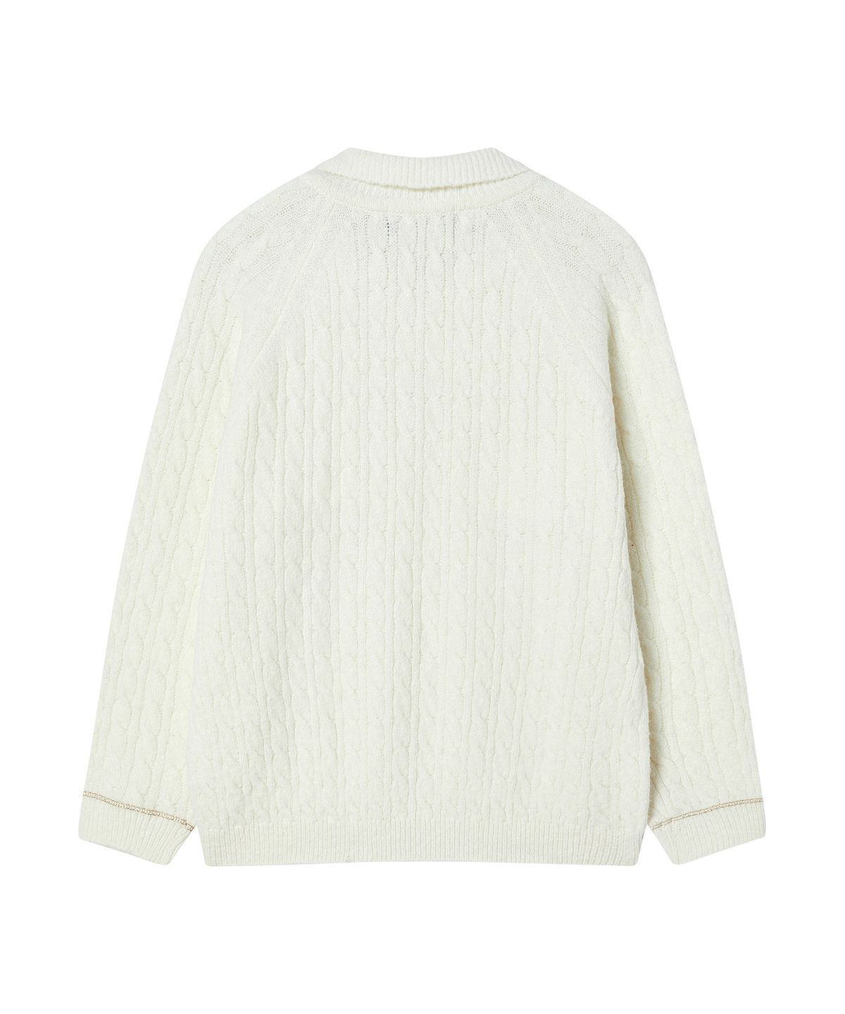 비욘드클로젯(BEYOND CLOSET) [COLLECTION LINE] 체인 디테일 알파카 니트 아이보리