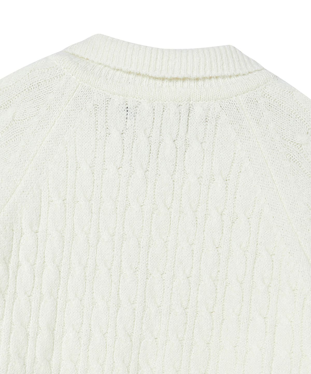 비욘드클로젯(BEYOND CLOSET) [COLLECTION LINE] 체인 디테일 알파카 니트 아이보리