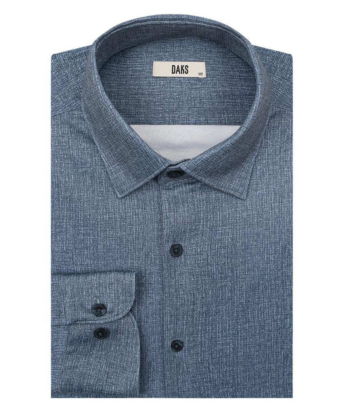 닥스셔츠(DAKS SHIRTS) 노케어 레이온혼방 프린트 셔츠 레귤러핏 네이비_DMA3SHCL101N1