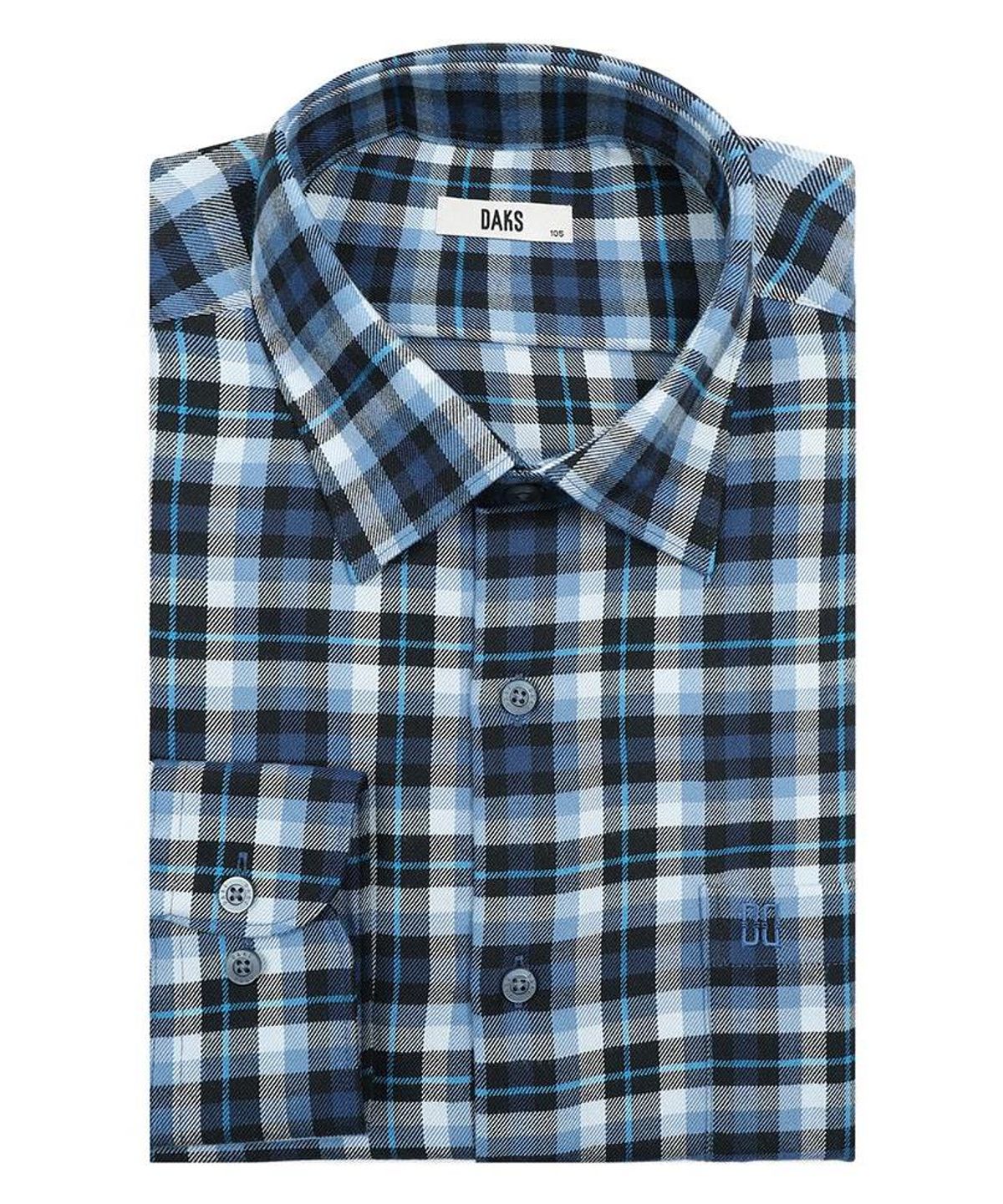 닥스셔츠(DAKS SHIRTS) 이지케어 폴리혼방 체크셔츠 레귤러핏 네이비_DLW2SHCL415N1