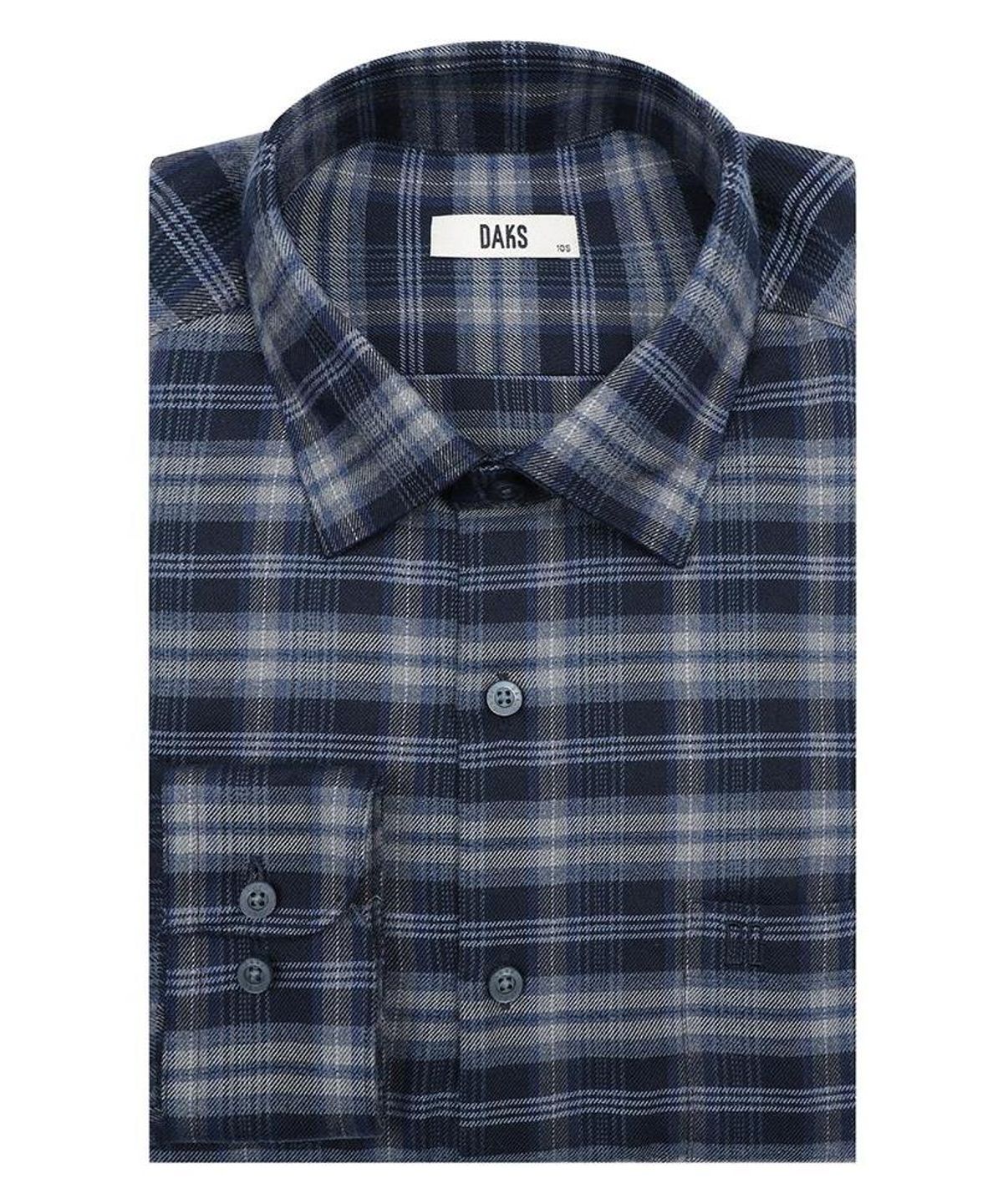 닥스셔츠(DAKS SHIRTS) 이지케어 폴리혼방 체크셔츠 레귤러핏 네이비_DLW2SHCL416N1