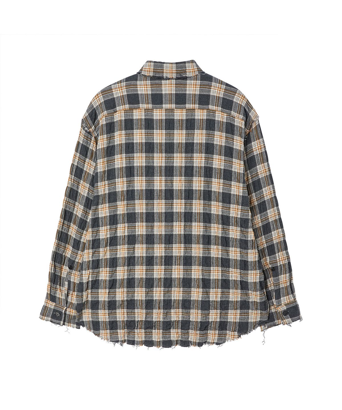 비욘드클로젯(BEYOND CLOSET) [COLLECTION LINE] 컷팅 디테일 체크 셔츠 멀티