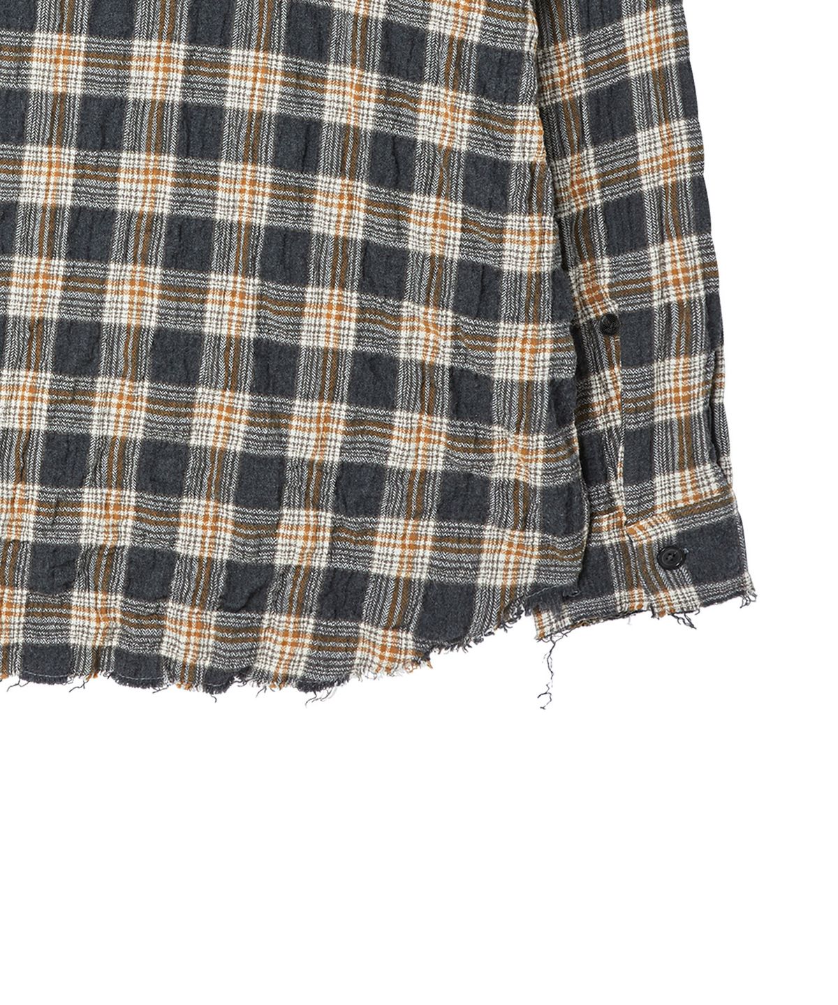 비욘드클로젯(BEYOND CLOSET) [COLLECTION LINE] 컷팅 디테일 체크 셔츠 멀티
