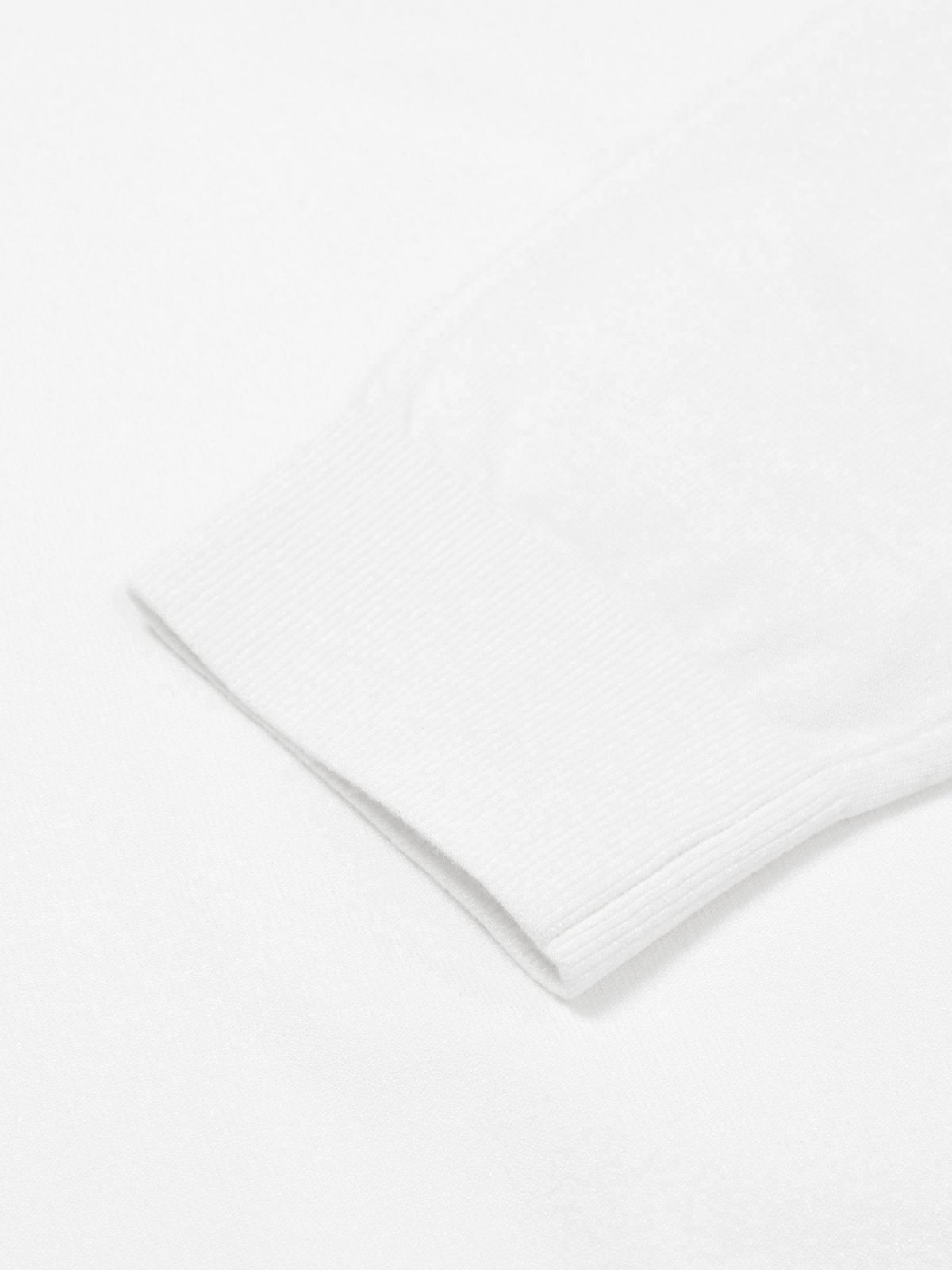 와이드앵글(WIDEANGLE) TO 배색 소매 카라 스웨터 M_Off White