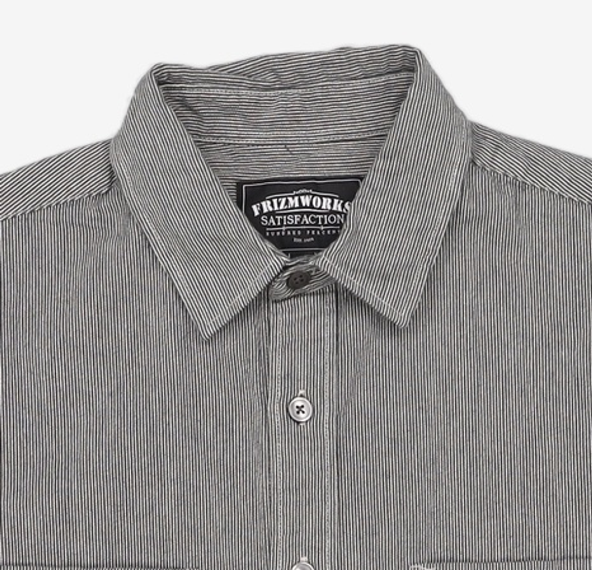 프리즘웍스(FRIZMWORKS) PIN STRIPE HALF SHIRT _ OLIVE M
