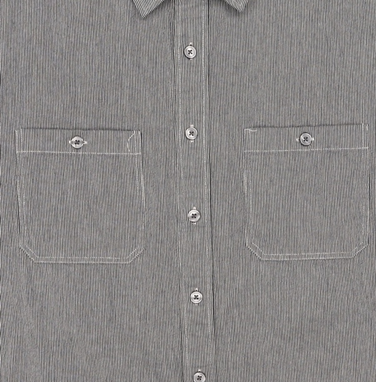 프리즘웍스(FRIZMWORKS) PIN STRIPE HALF SHIRT _ OLIVE M