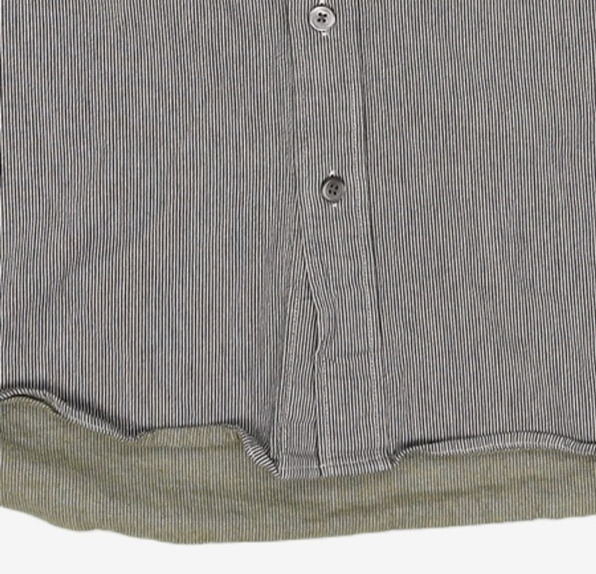 프리즘웍스(FRIZMWORKS) PIN STRIPE HALF SHIRT _ OLIVE M