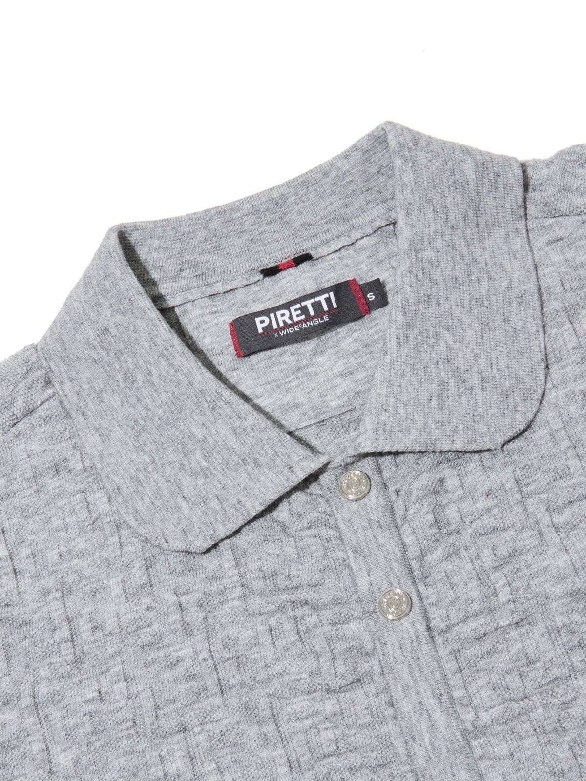 피레티(PIRETTI) P그램 레이어드 폴로 스웨터 W_M.GREY