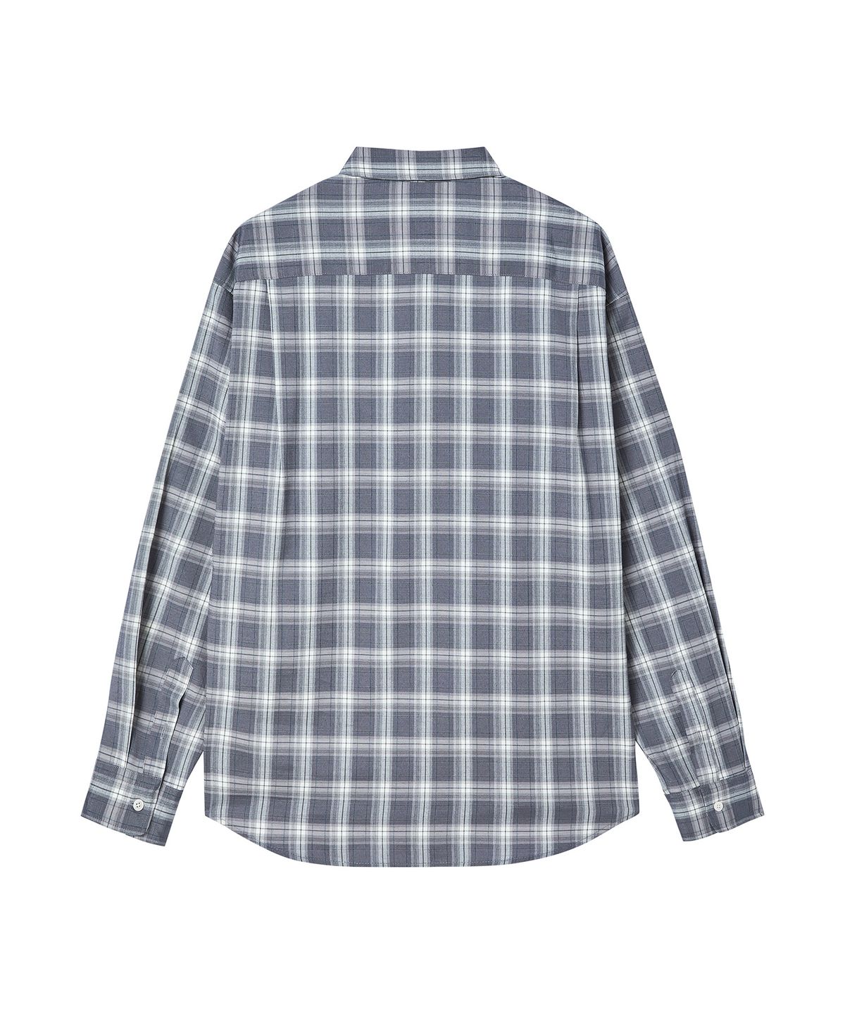 비욘드클로젯(BEYOND CLOSET) [COLLECTION LINE] 럭스 페브릭 오피서 체크 셔츠 그레이