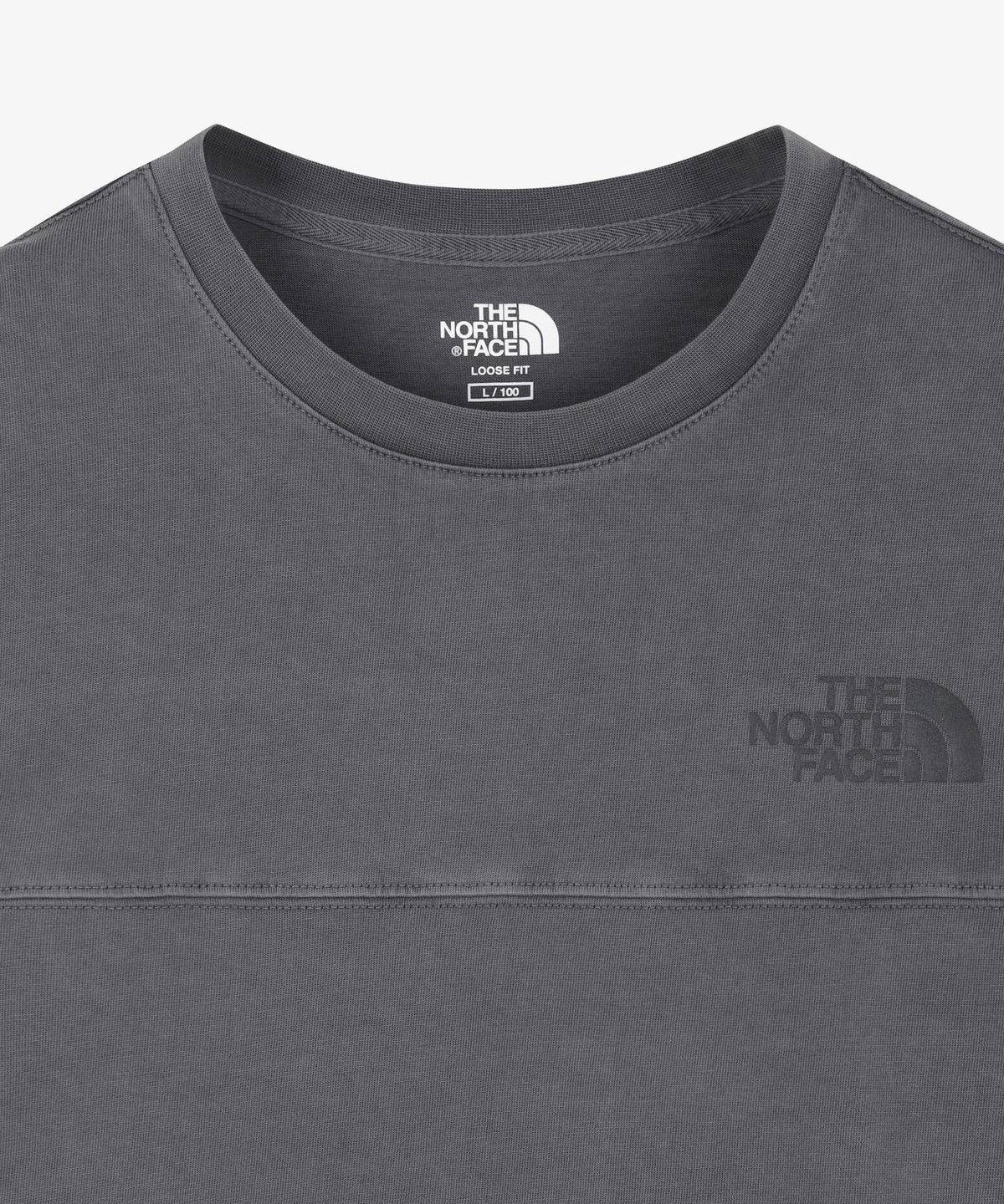 노스페이스(THE NORTH FACE) NT7TS51K 스티치 긴팔 티셔츠 DARK CHARCOAL
