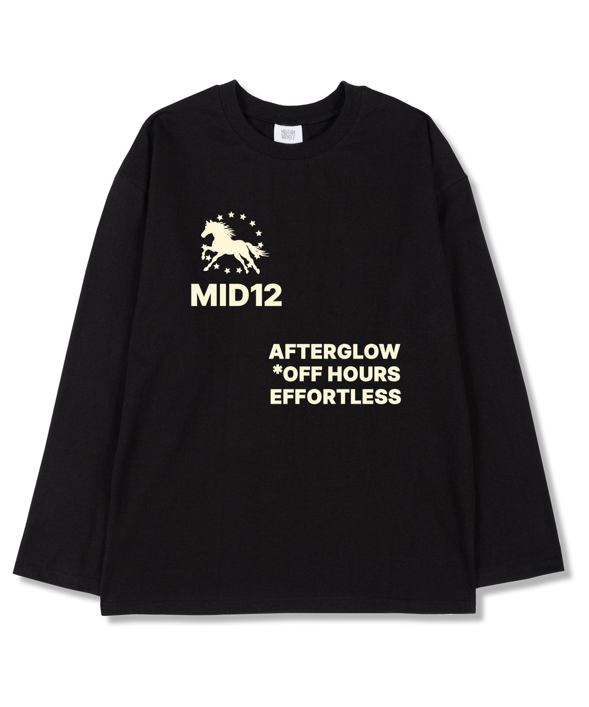 미드나잇12에이엠(MIDNIGHT12AM) MID12글로우 오버핏 긴팔티셔츠 3color