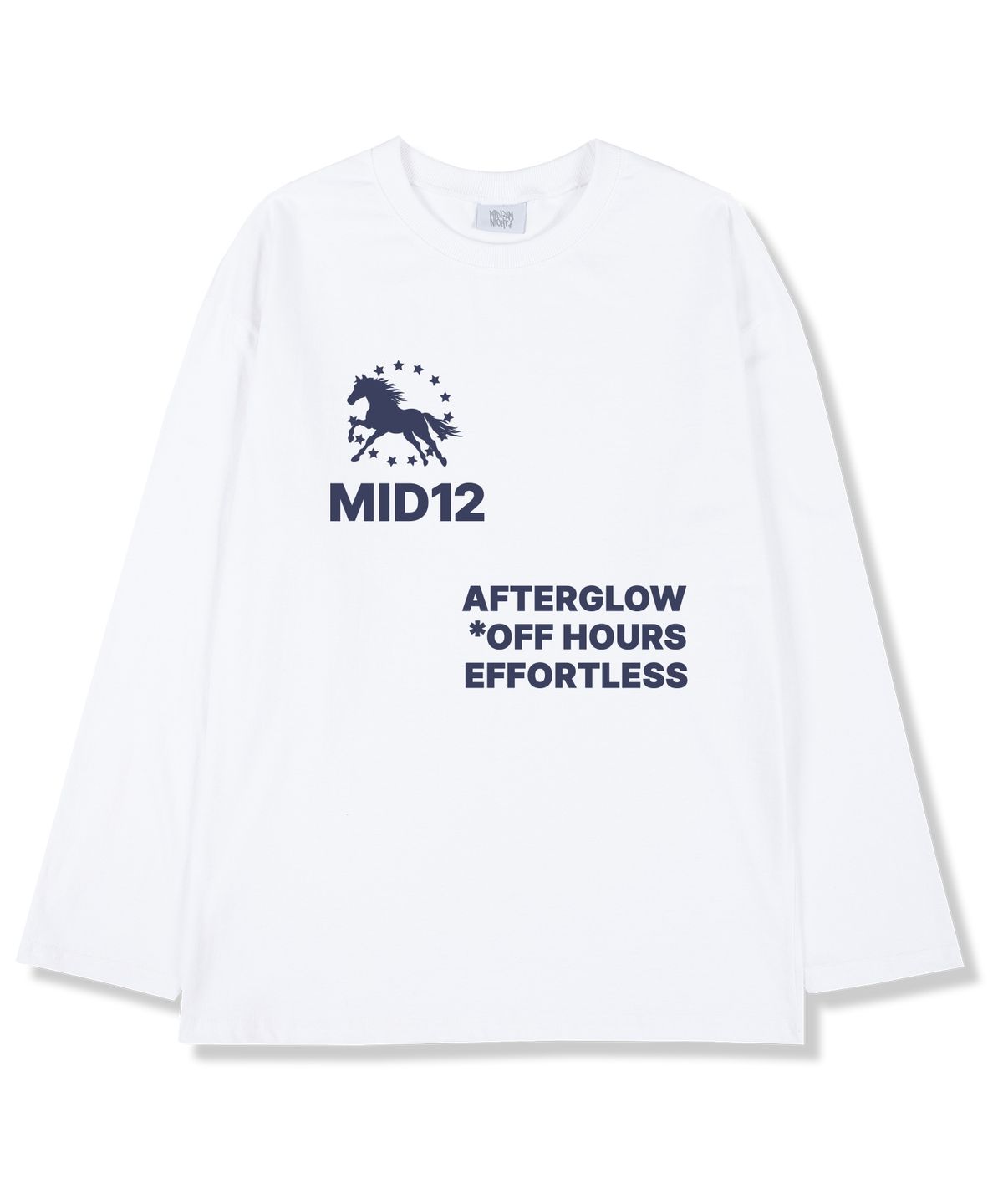 미드나잇12에이엠(MIDNIGHT12AM) MID12글로우 오버핏 긴팔티셔츠 3color