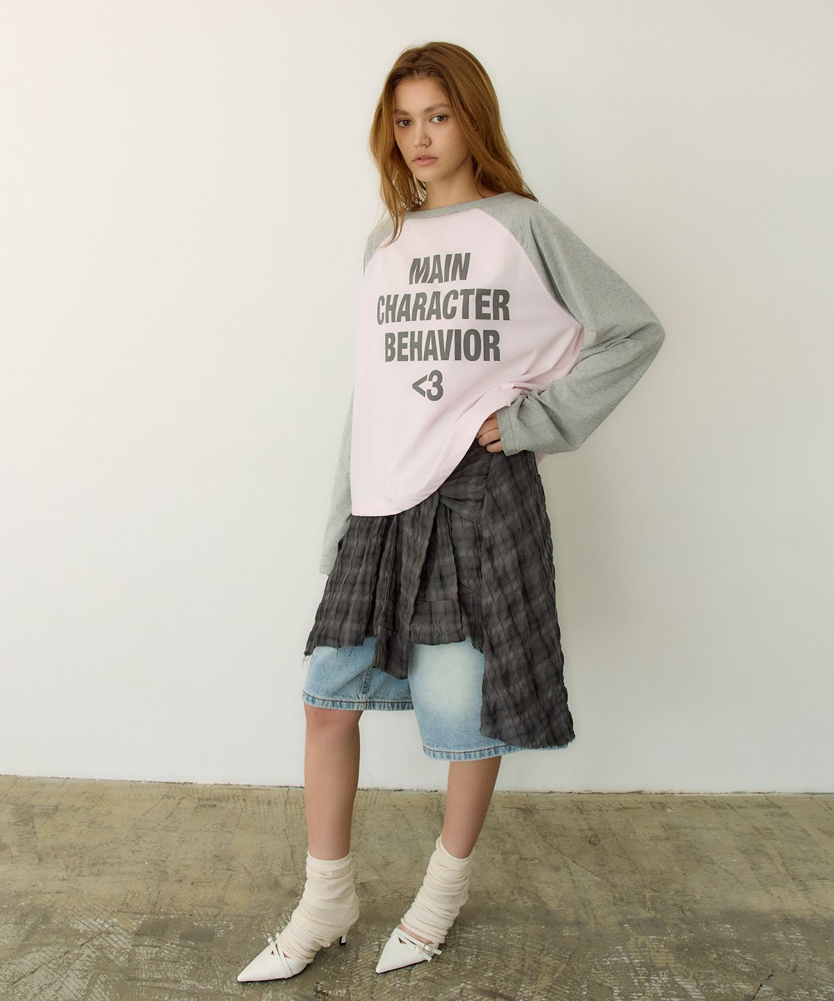 페이네틱(PAINETIC) Main Character Raglan Tee (GREY)