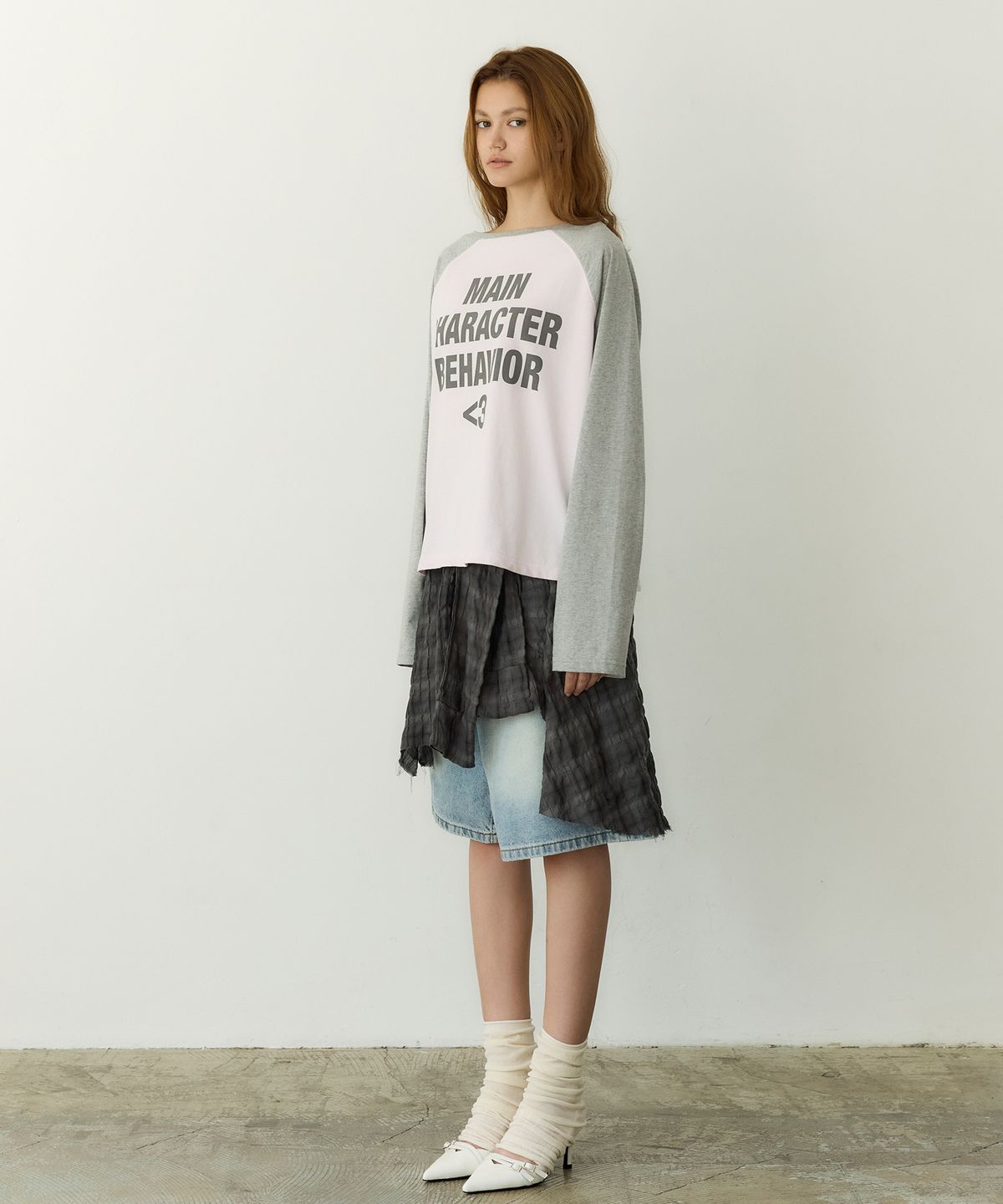 페이네틱(PAINETIC) Main Character Raglan Tee (GREY)