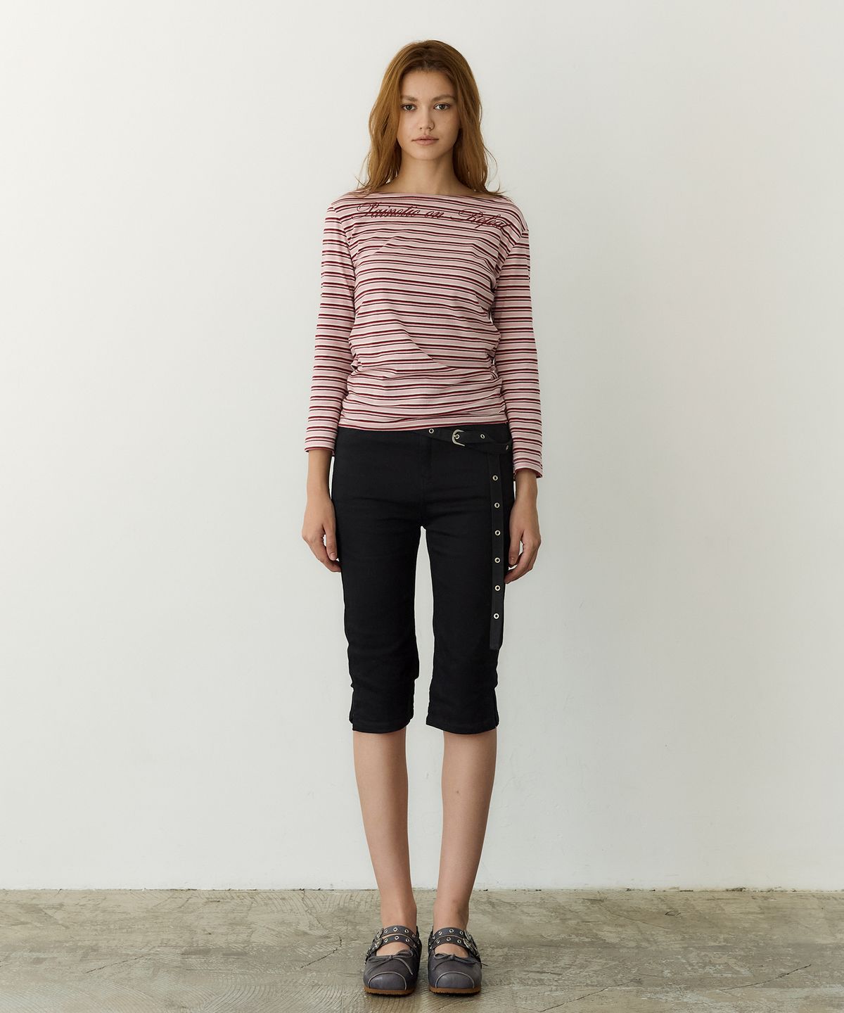 페이네틱(PAINETIC) Twist Back Stripe Tee