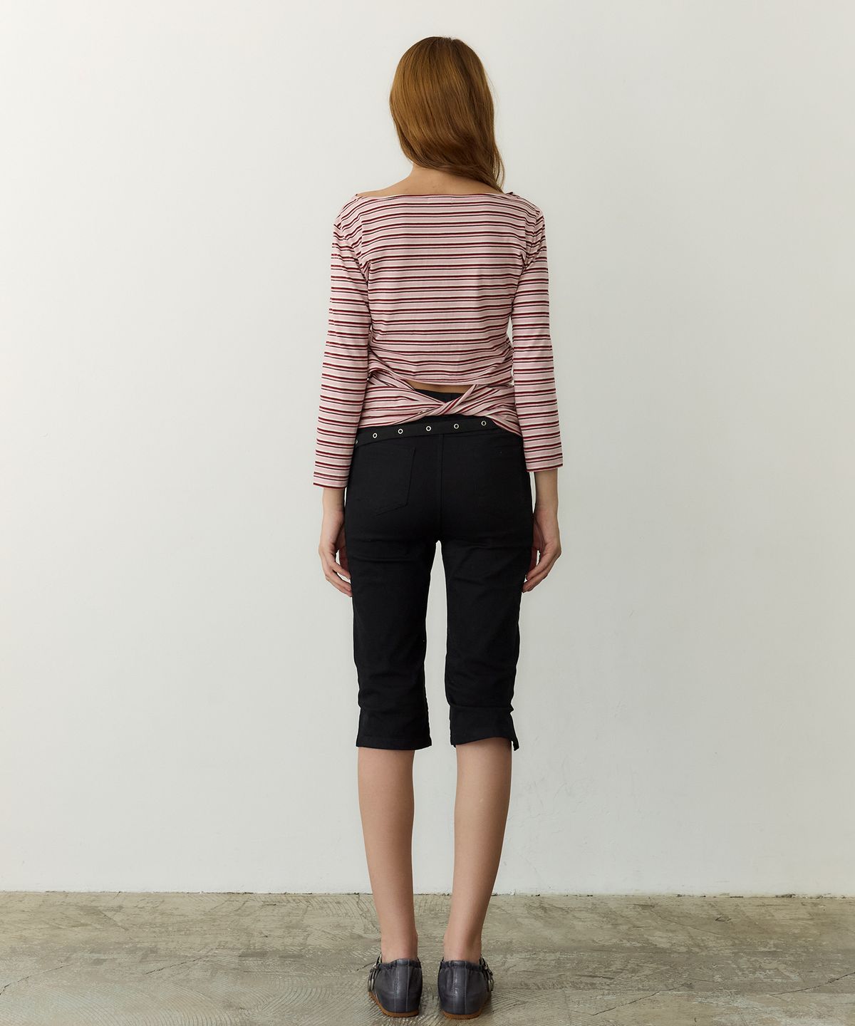 페이네틱(PAINETIC) Twist Back Stripe Tee