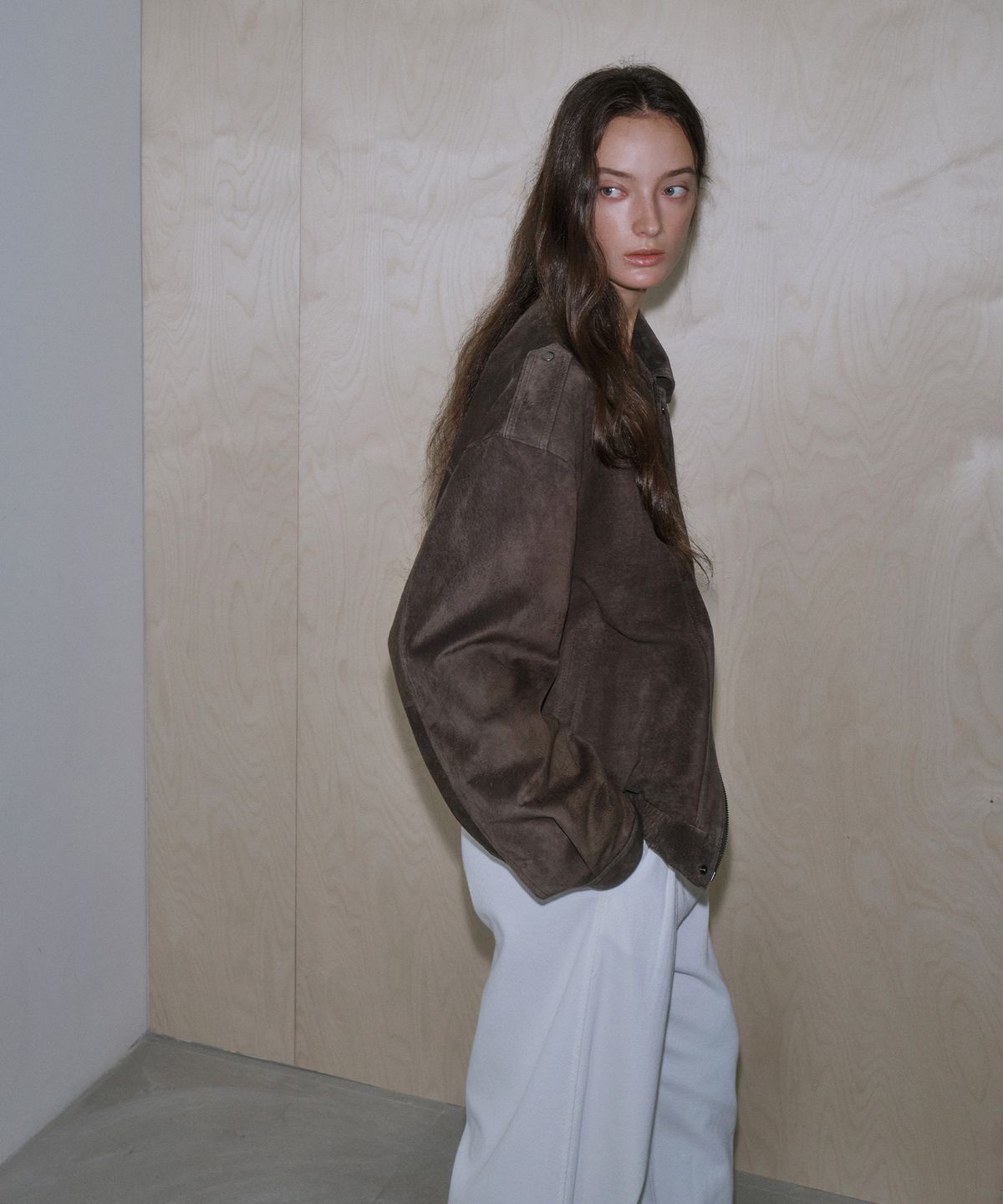 가더(GARDER) Dena Suede Blouson (Brown)