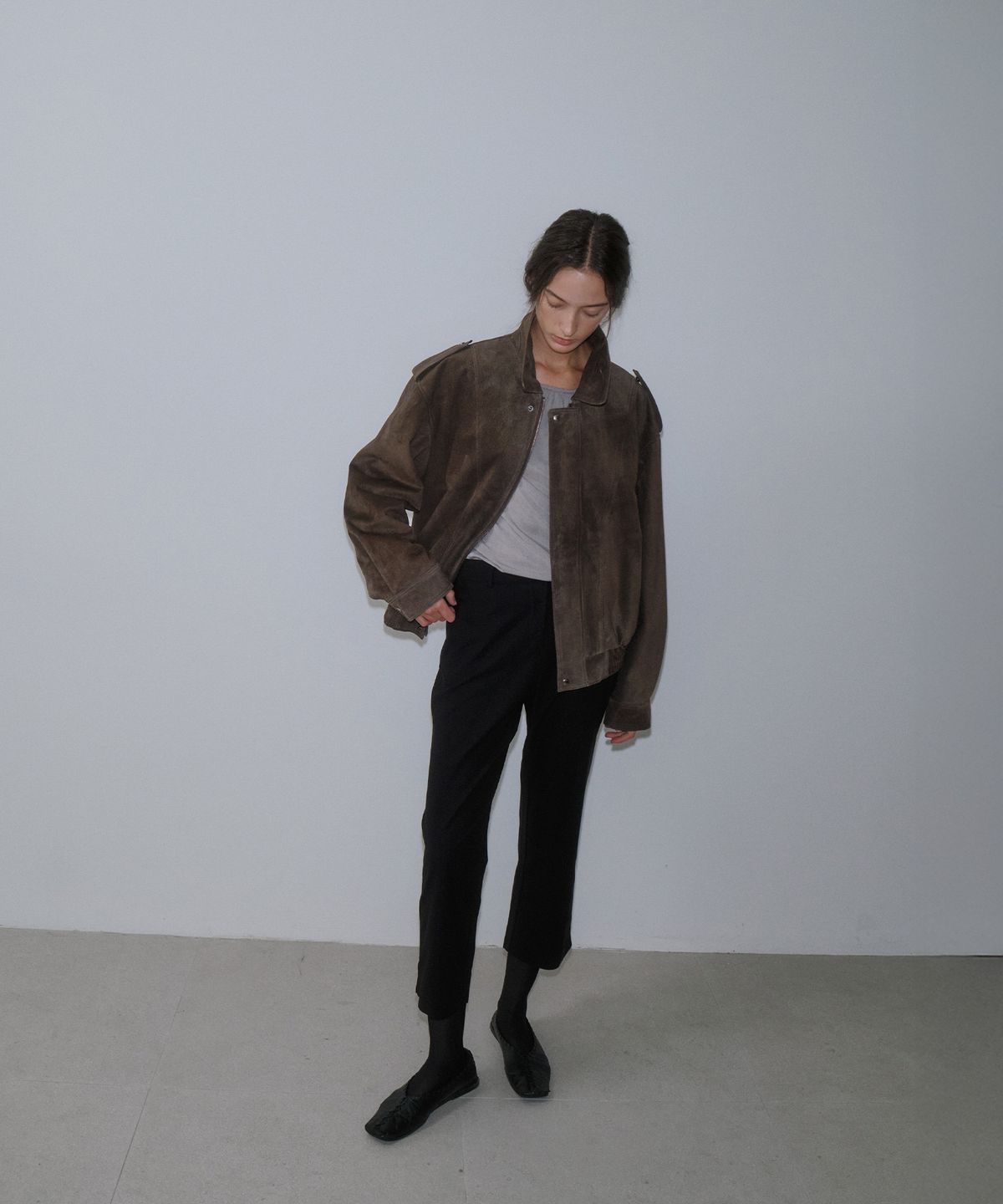 가더(GARDER) Dena Suede Blouson (Brown)