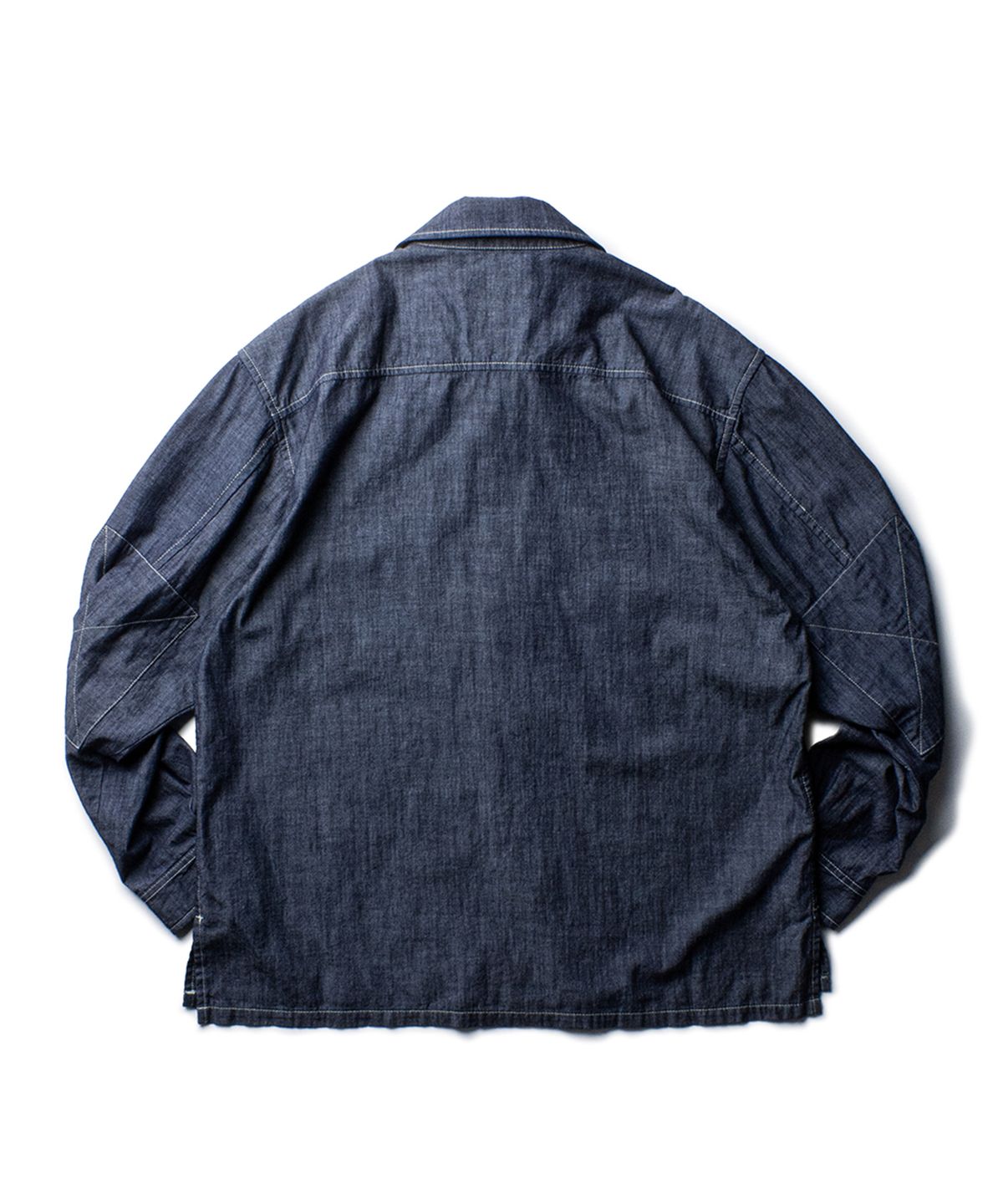 더 레스큐(THE RESQ) CHAMBRAY TEDDY OVERSHIRT [DARK INDIGO]