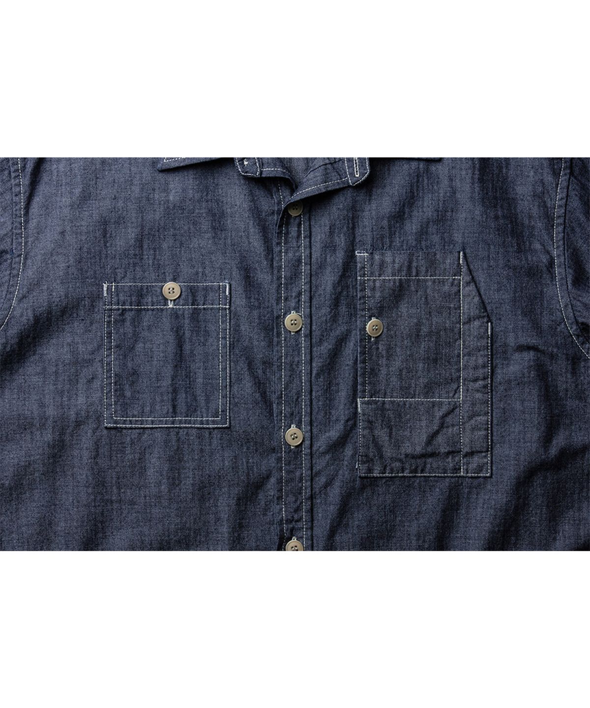 더 레스큐(THE RESQ) CHAMBRAY TEDDY OVERSHIRT [DARK INDIGO]