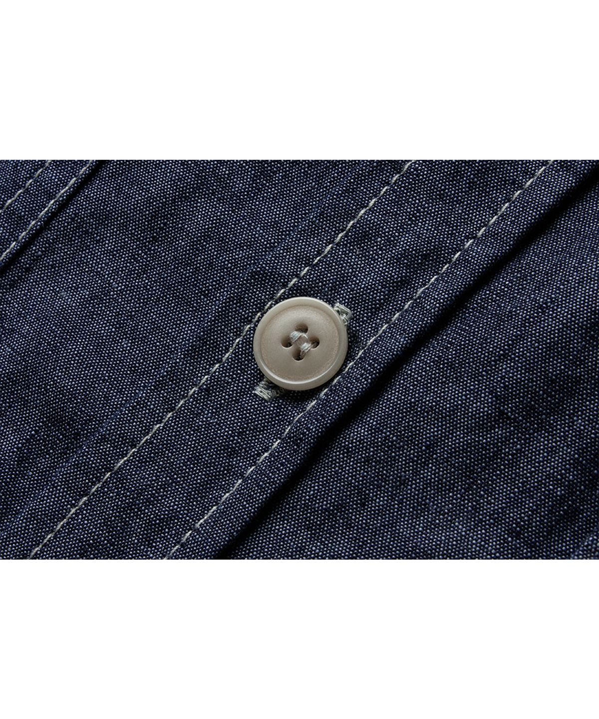 더 레스큐(THE RESQ) CHAMBRAY TEDDY OVERSHIRT [DARK INDIGO]