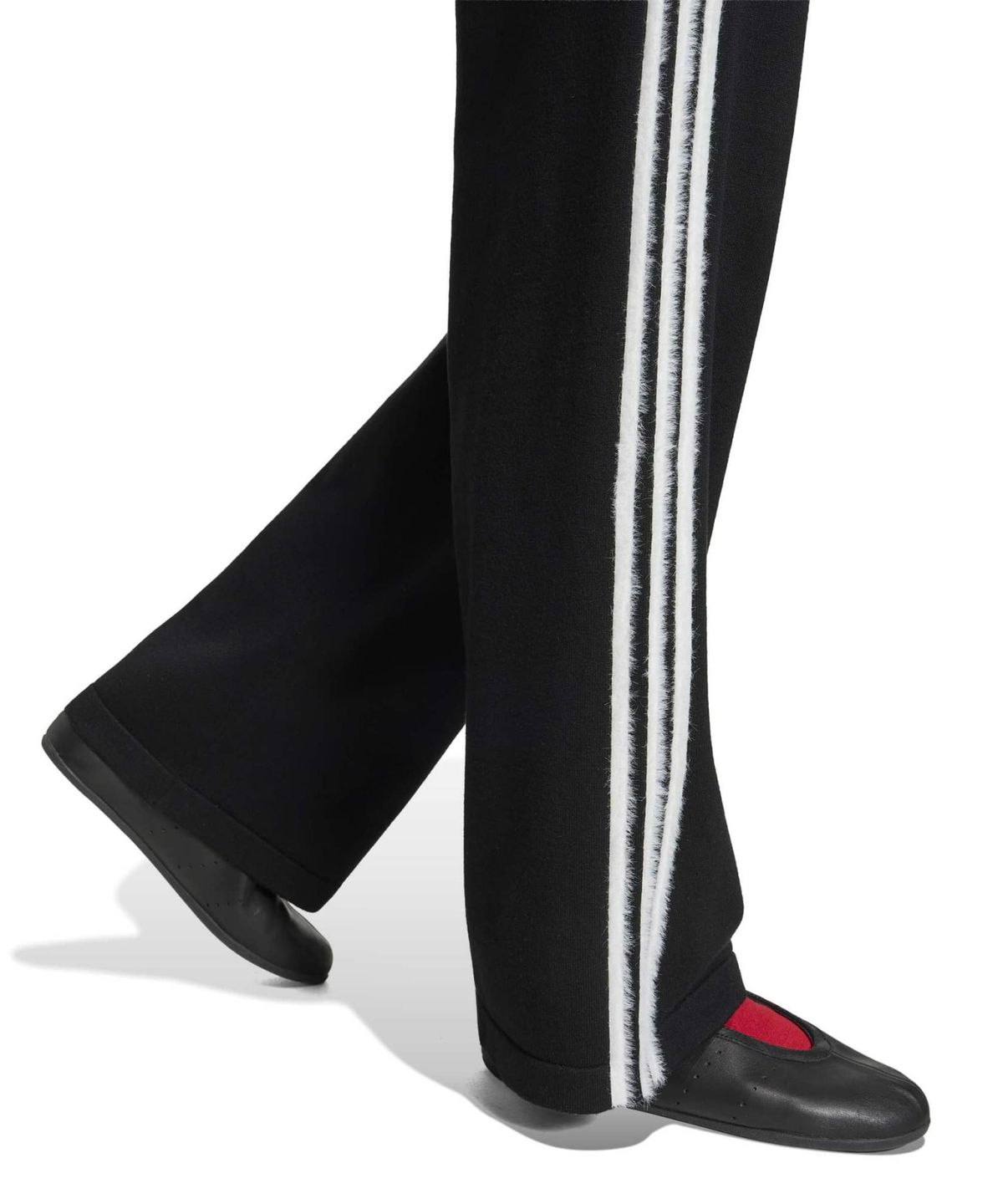 아디다스(ADIDAS) 니트 파이어버드 트랙 팬츠 - 블랙:화이트 / KS9363