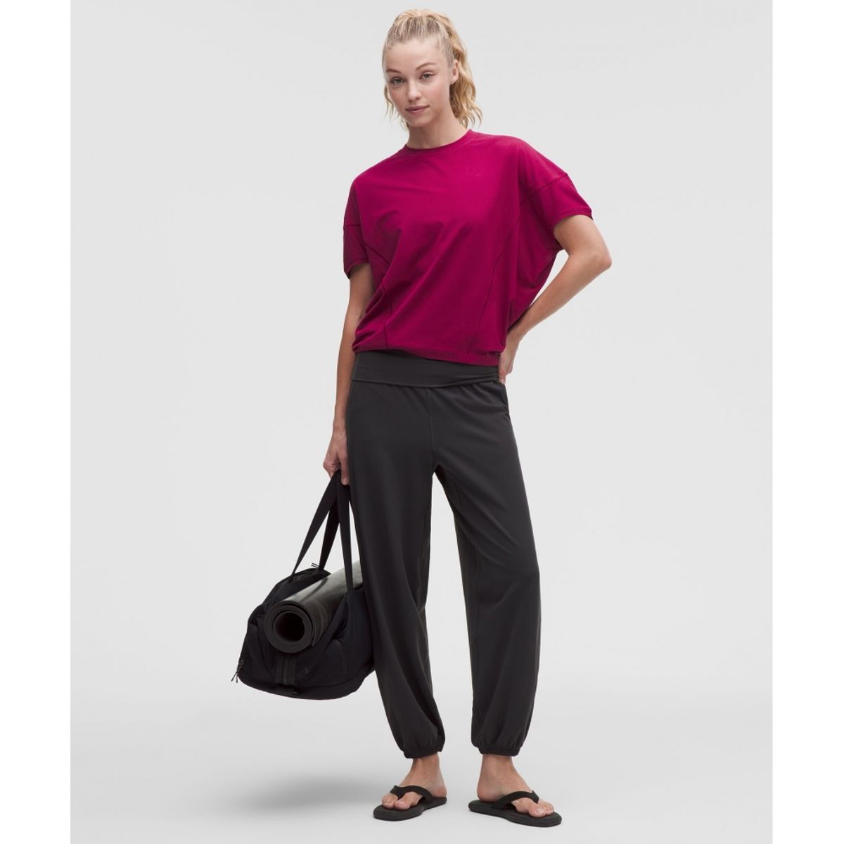 룰루레몬(LULULEMON) 코튼 모달 돌먼 티셔츠  RARV