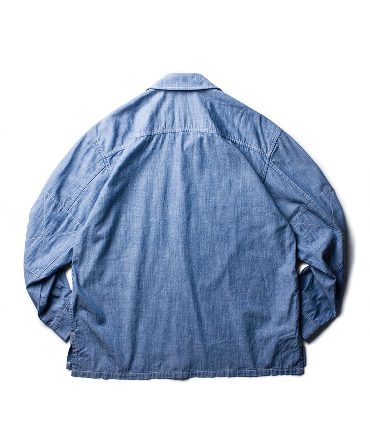 더 레스큐(THE RESQ) CHAMBRAY TEDDY OVERSHIRT [MILD INDIGO]
