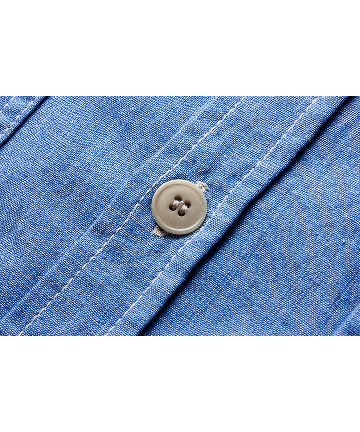 더 레스큐(THE RESQ) CHAMBRAY TEDDY OVERSHIRT [MILD INDIGO]
