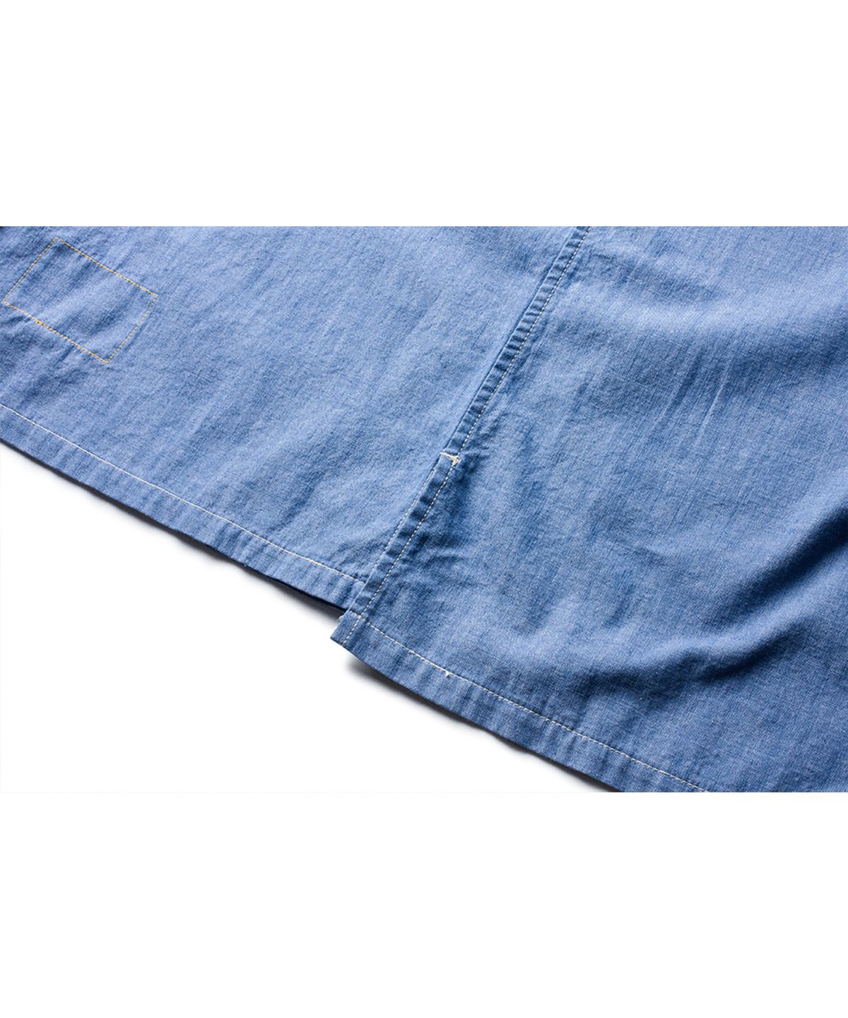 더 레스큐(THE RESQ) CHAMBRAY TEDDY OVERSHIRT [MILD INDIGO]