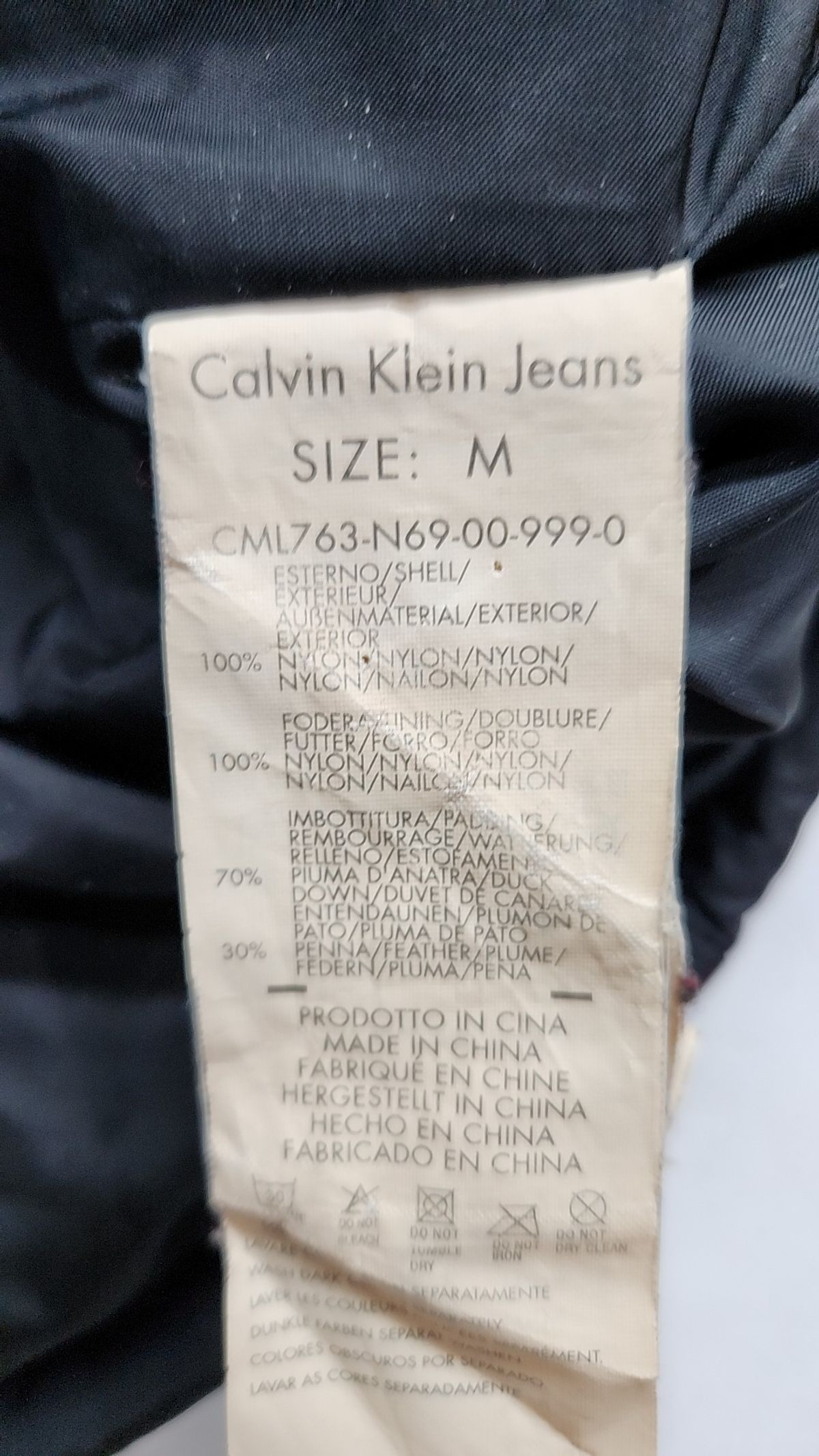 캘빈클라인 진(CALVIN KLEIN JEANS) 숏 패딩/숏 헤비 아우터 M