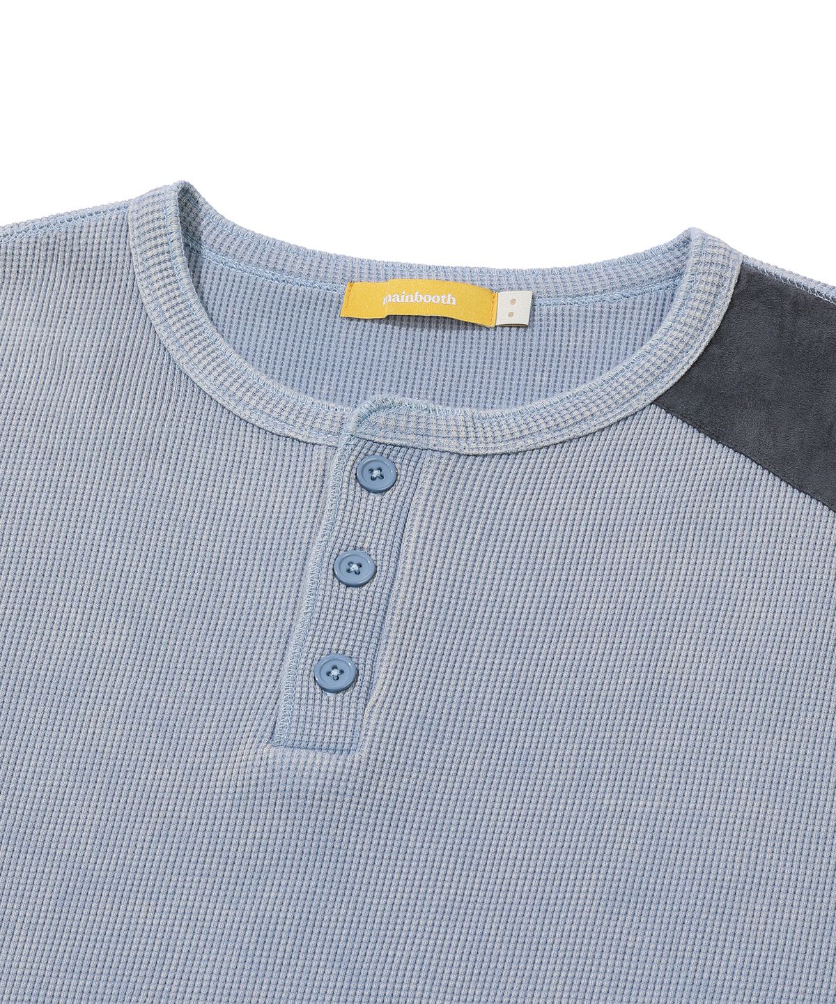 메인부스(MAINBOOTH) Washed Henley T-shirt(SKY BLUE)