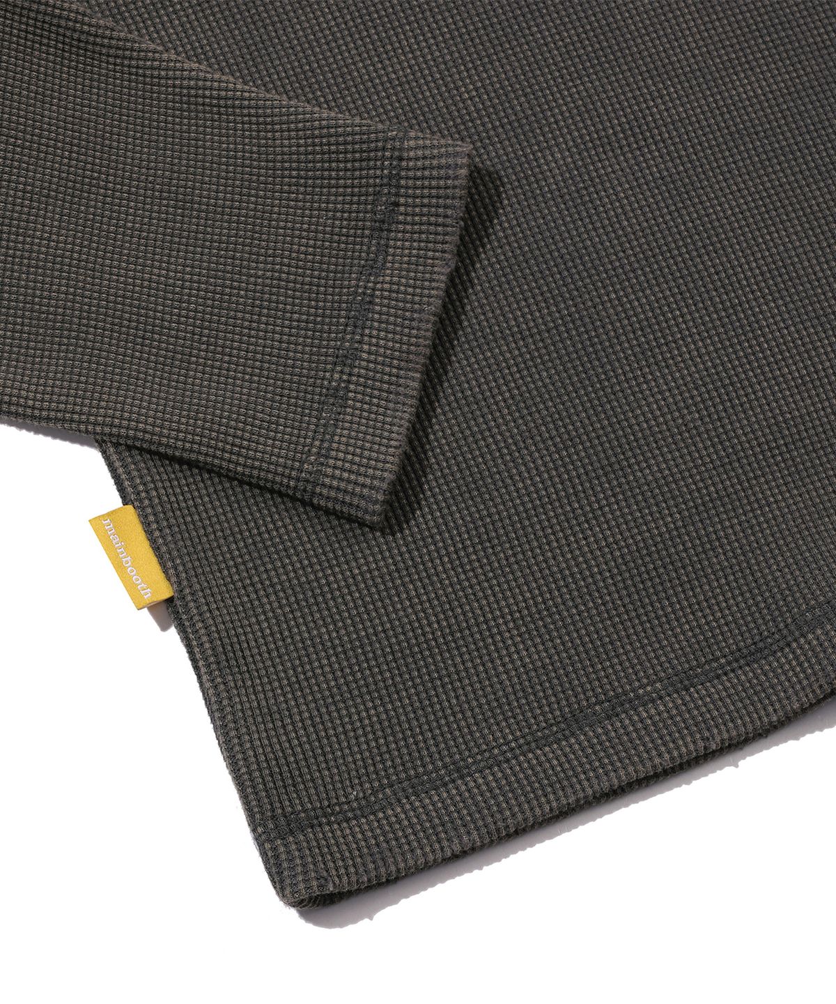 메인부스(MAINBOOTH) Washed Henley T-shirt(CHARCOAL)
