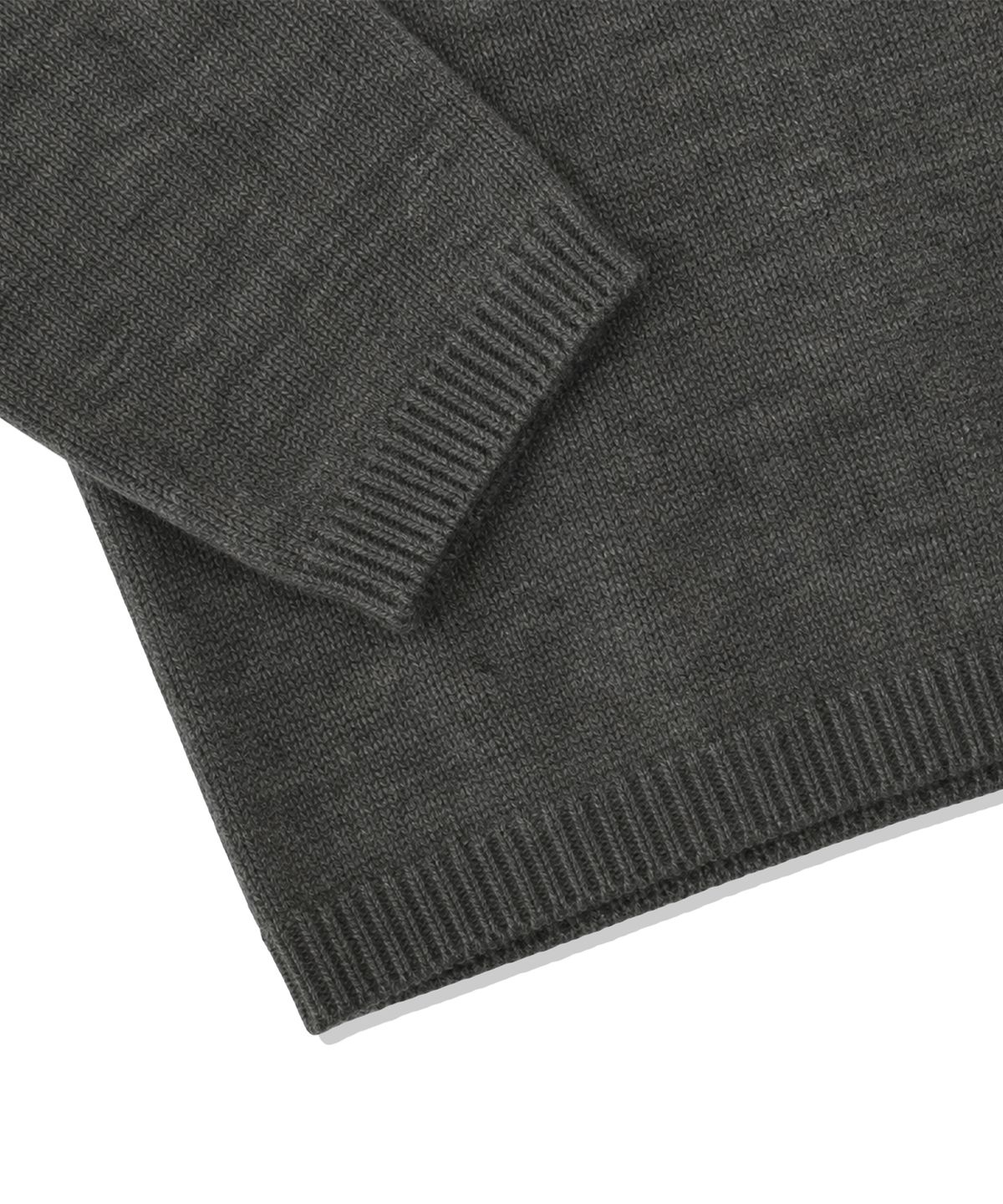 메인부스(MAINBOOTH) Heritage Henley Sweater(CHARCOAL)