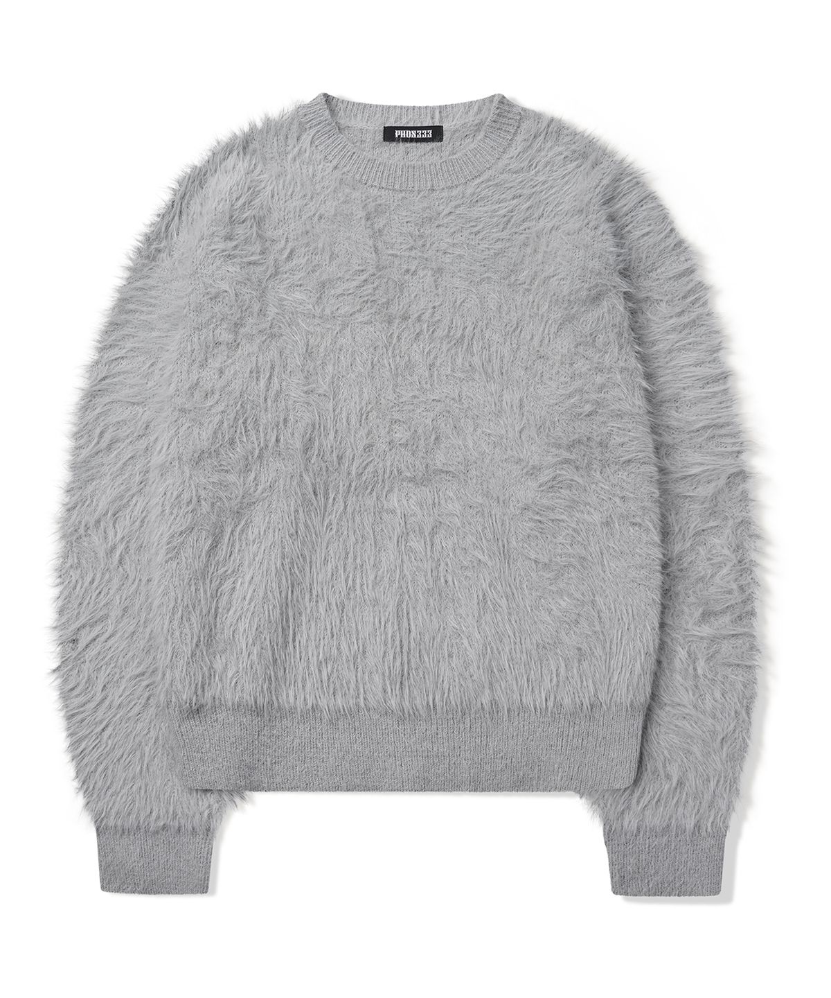 포스333(PHOS333) M Hairy Knit Sweater/Grey
