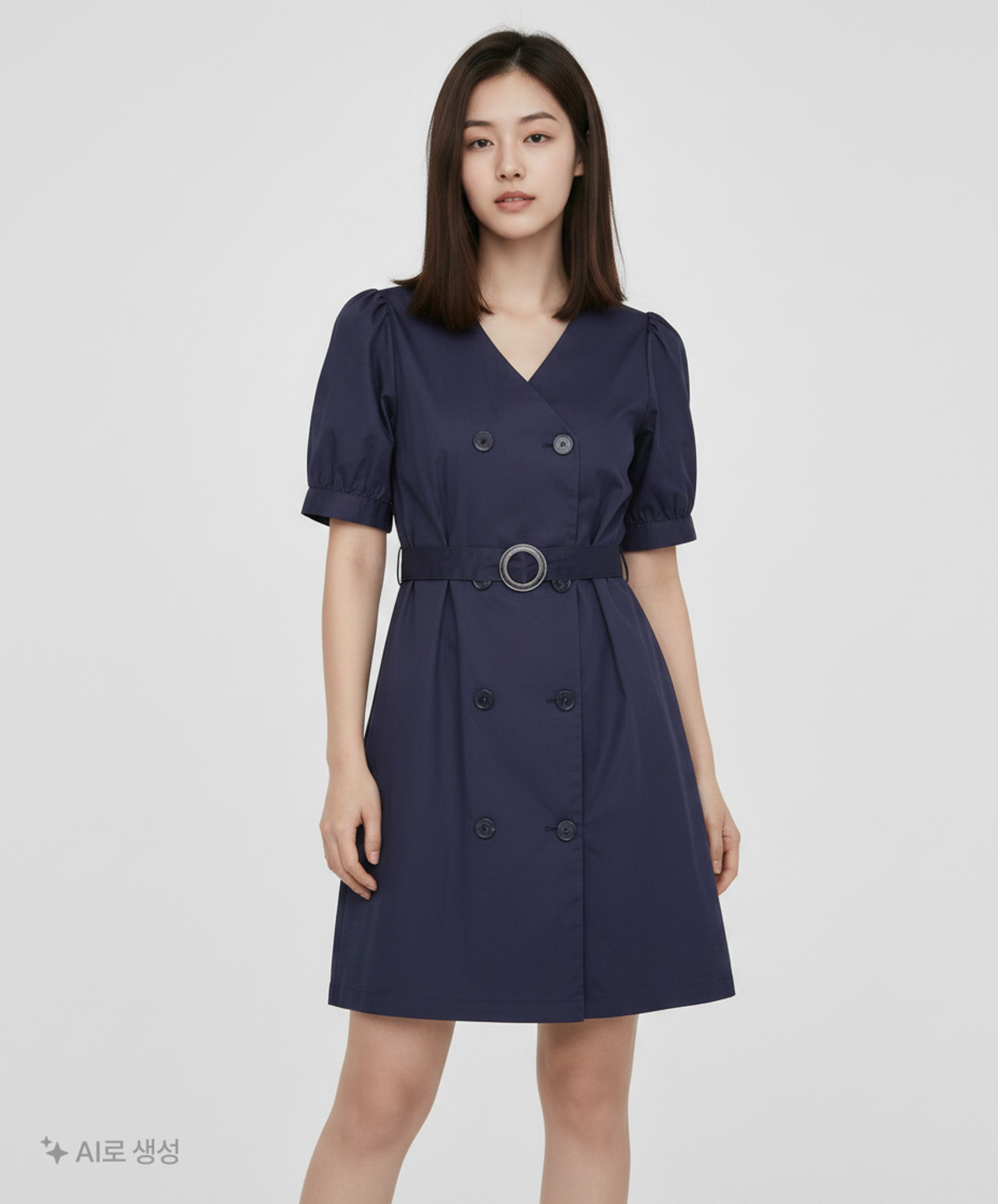 미쏘(MIXXO) 트렌치 퍼프 원피스 MIWOW9807A M