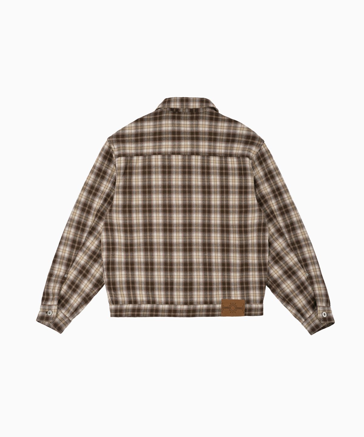 헬로 선라이즈(HELLO SUNRISE) HS Check Trucker Jacket_Brown