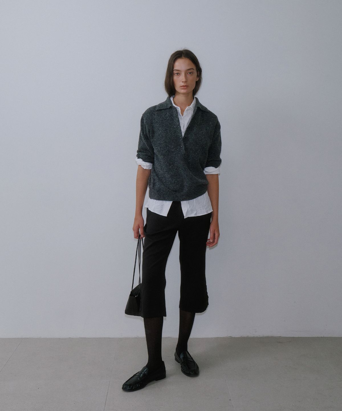 가더(GARDER) Vin Button Knit (Gray)