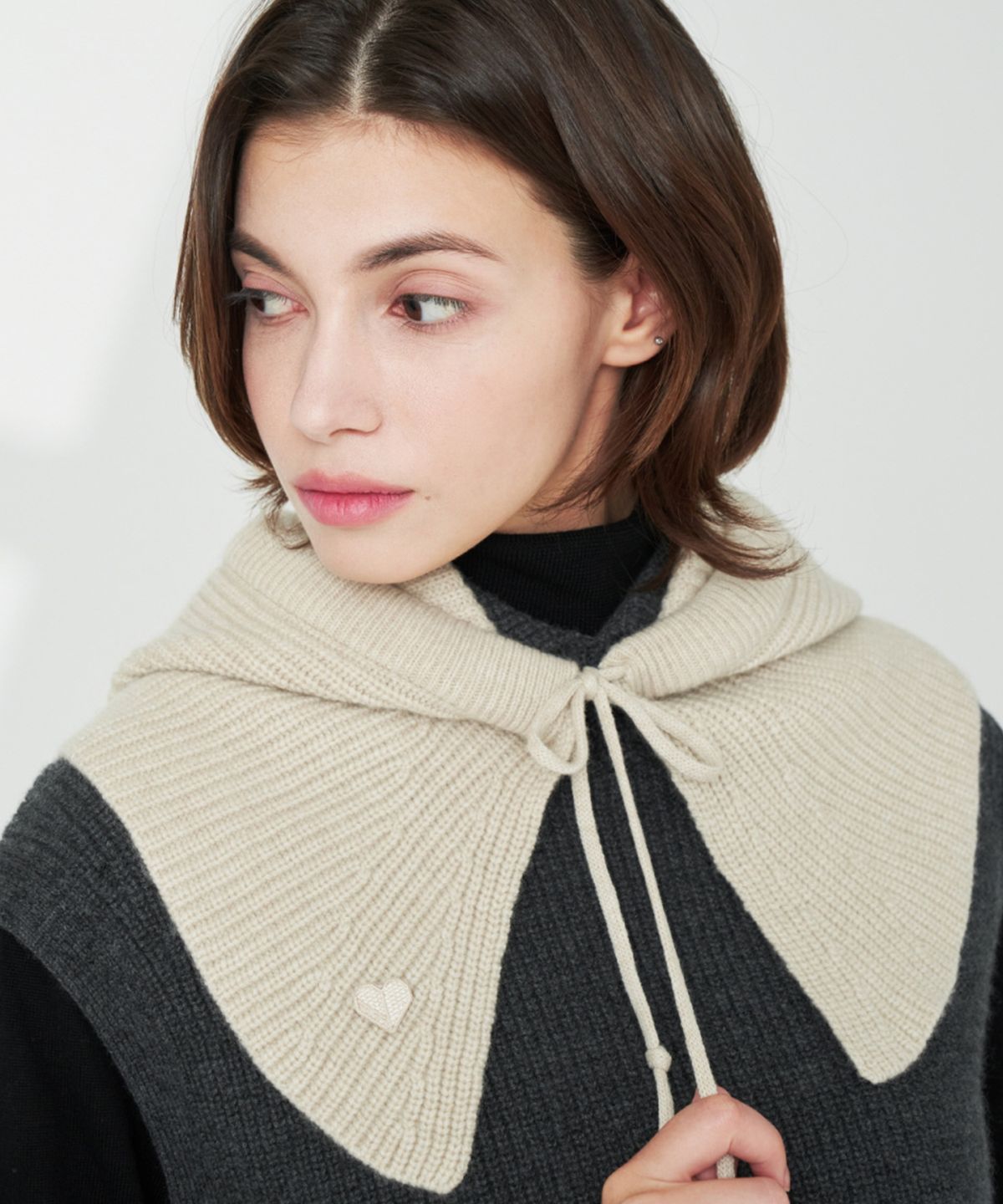 질스튜어트액세서리(JILLSTUART ACC) [바라클라바] 하트장식 울캐시미어혼방 바라클라바 2color
