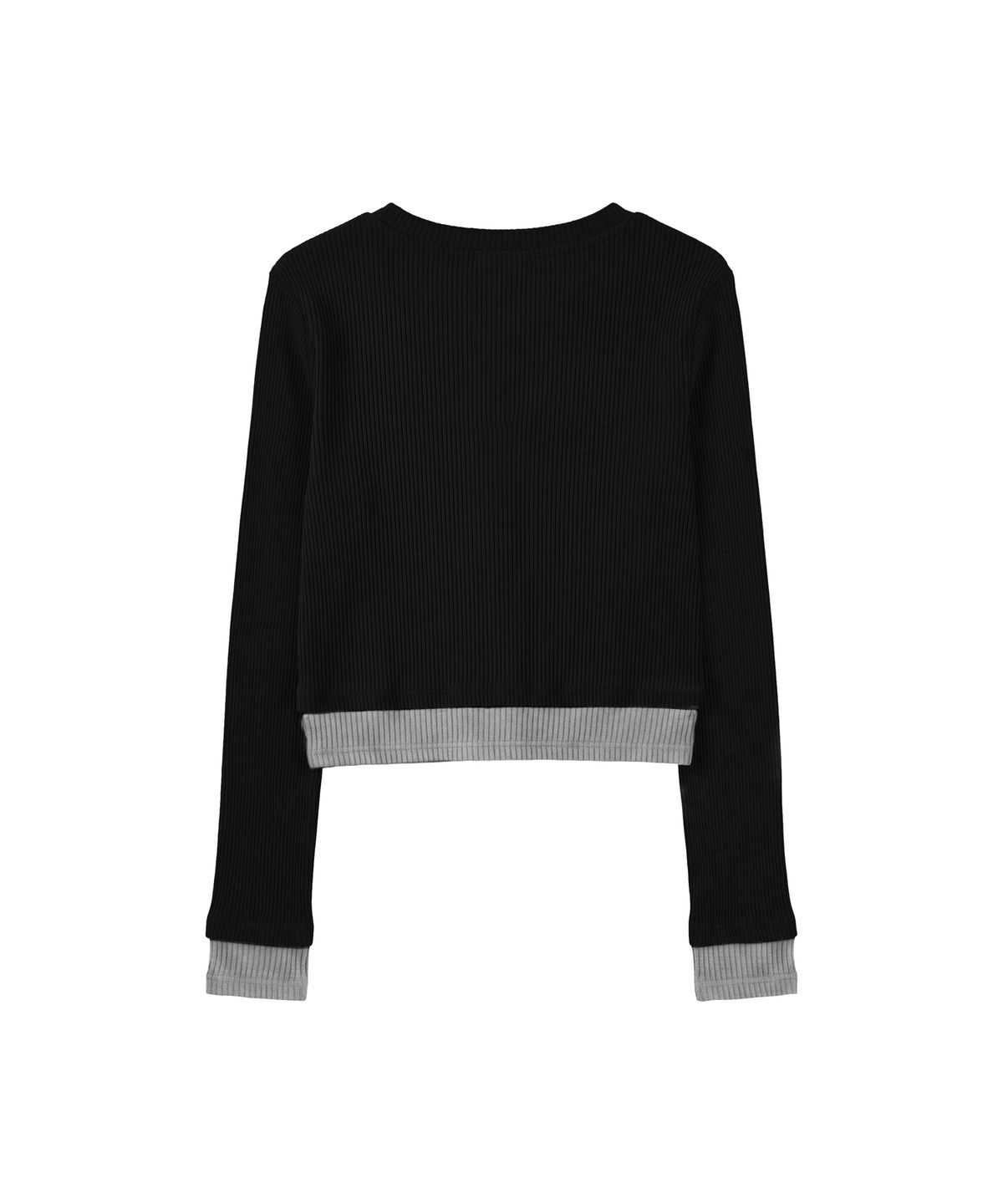 파시온(PASION) 하트 스위치 배색 가디건_블랙 Heart Switch Two-Tone Cardigan_Black
