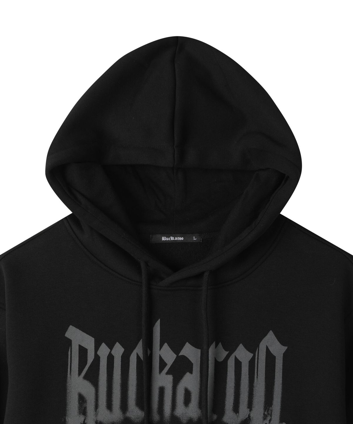 버커루(BUCKAROO) 공용 스플래시 로고 후디 블랙