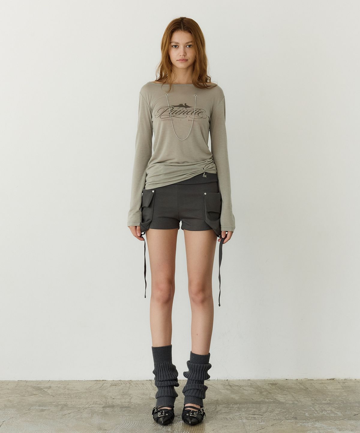 페이네틱(PAINETIC) Chain Sheer Top (BEIGE)