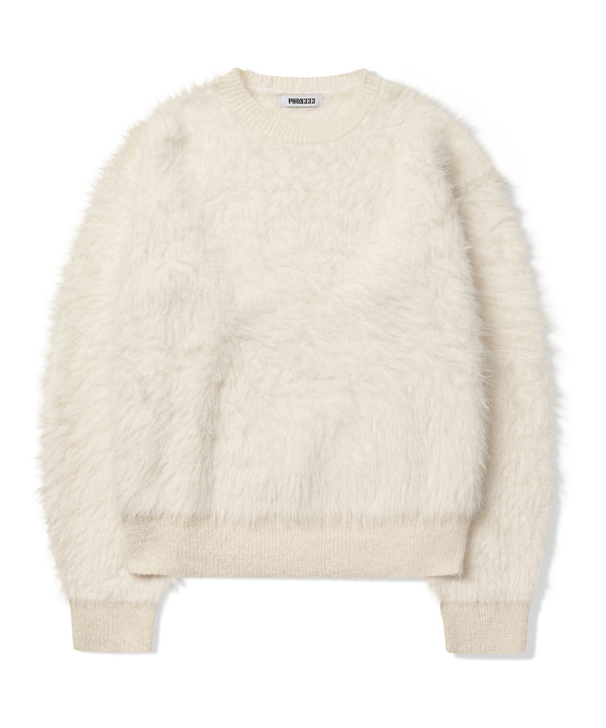 포스333(PHOS333) M Hairy Knit Sweater/Ivory